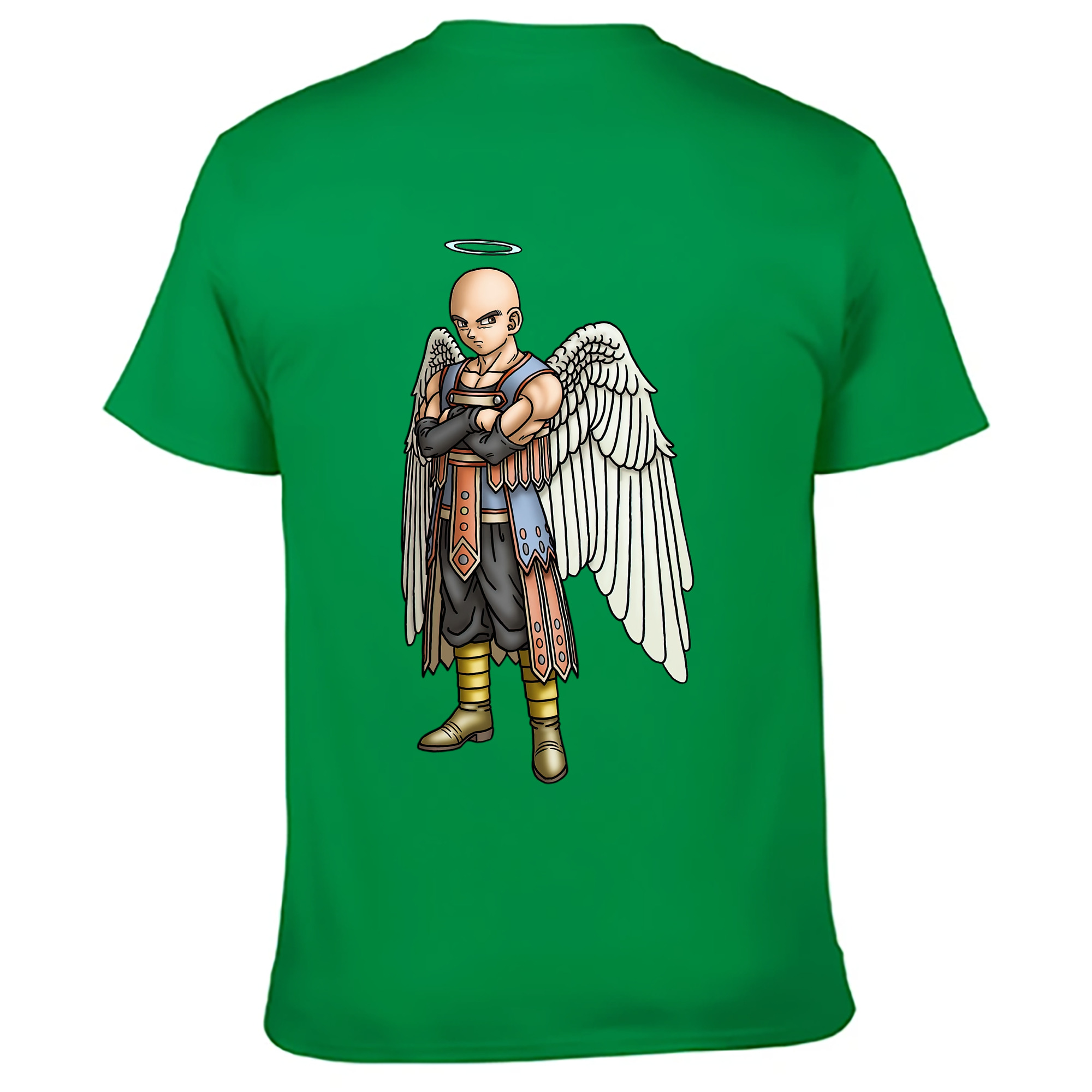 （画像用） ドラゴンクエスト Doragon Kuesuto Dragon Quest 綿100％ メンズ半袖Tシャツ（バックプリント） 通気性