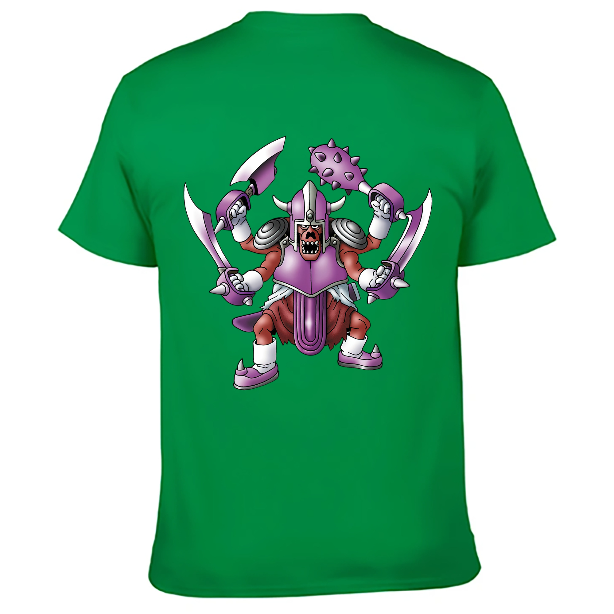 （画像用） ドラゴンクエスト Doragon Kuesuto Dragon Quest 綿100％ メンズ半袖Tシャツ（バックプリント） 通気性