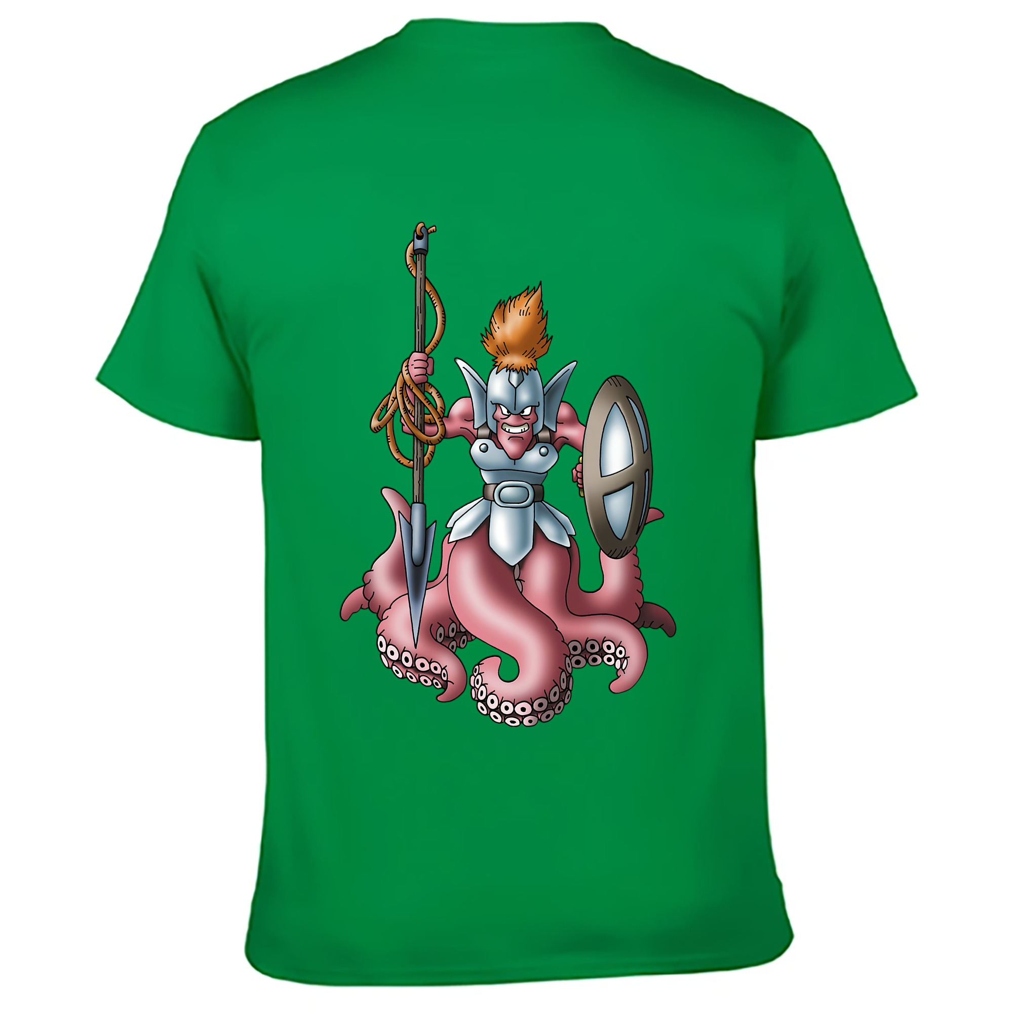 （画像用） ドラゴンクエスト Doragon Kuesuto Dragon Quest 綿100％ メンズ半袖Tシャツ（バックプリント） 通気性