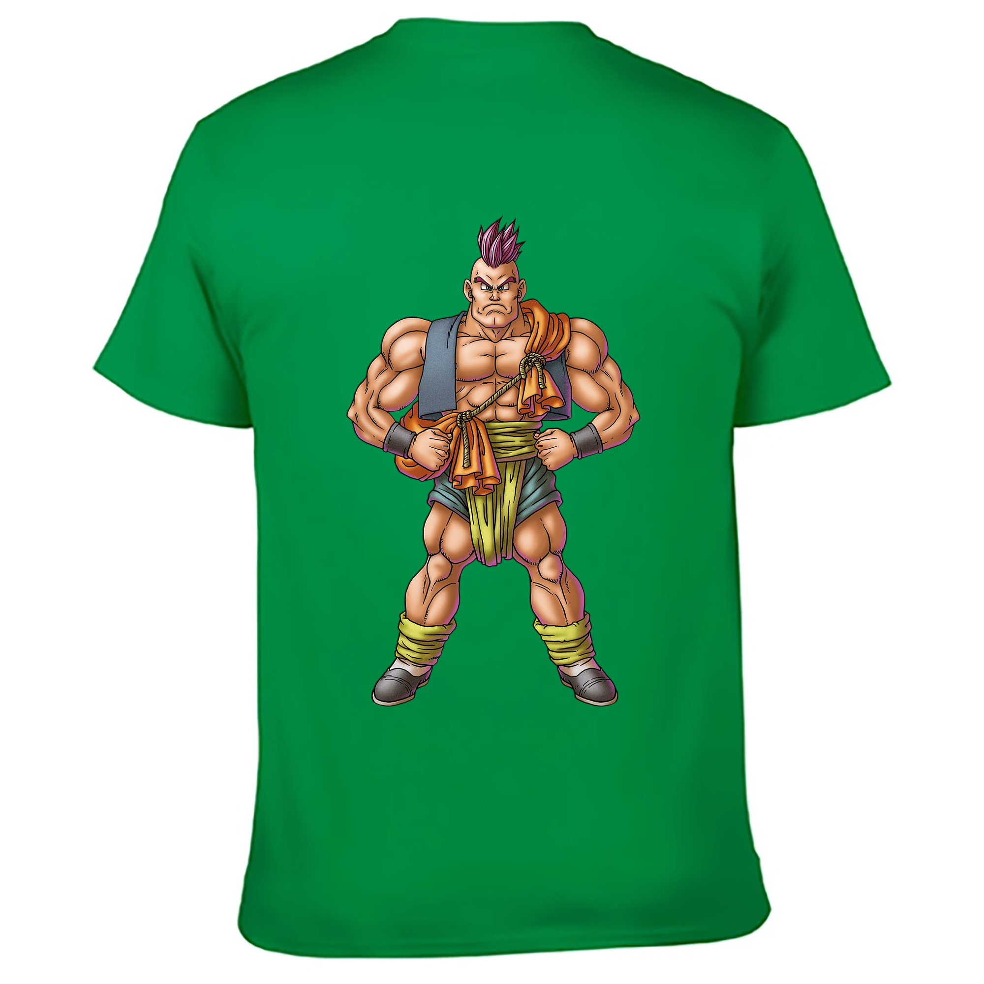 （画像用） ドラゴンクエスト Doragon Kuesuto Dragon Quest 綿100％ メンズ半袖Tシャツ（バックプリント） 通気性