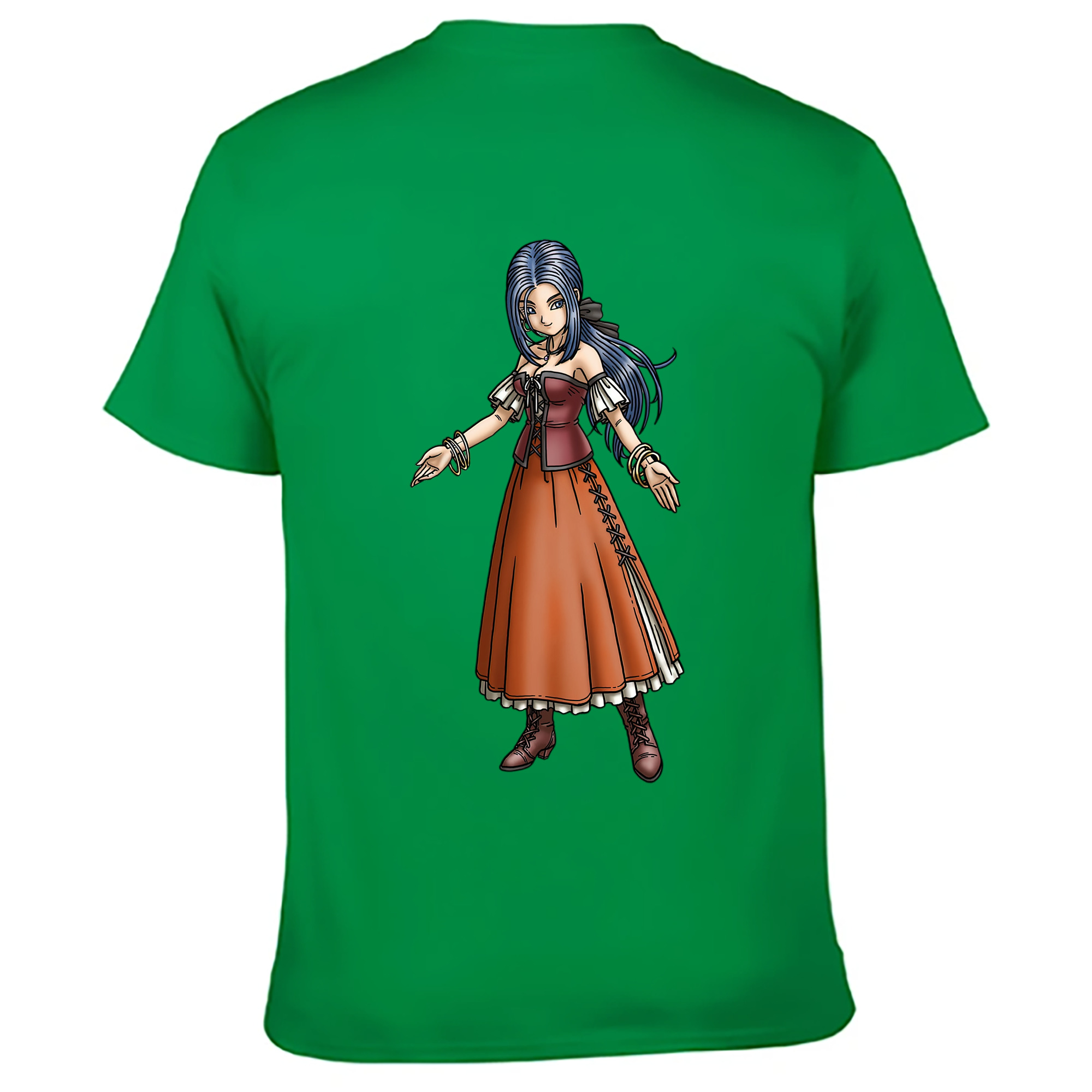 （画像用） ドラゴンクエスト Doragon Kuesuto Dragon Quest 綿100％ メンズ半袖Tシャツ（バックプリント） 通気性