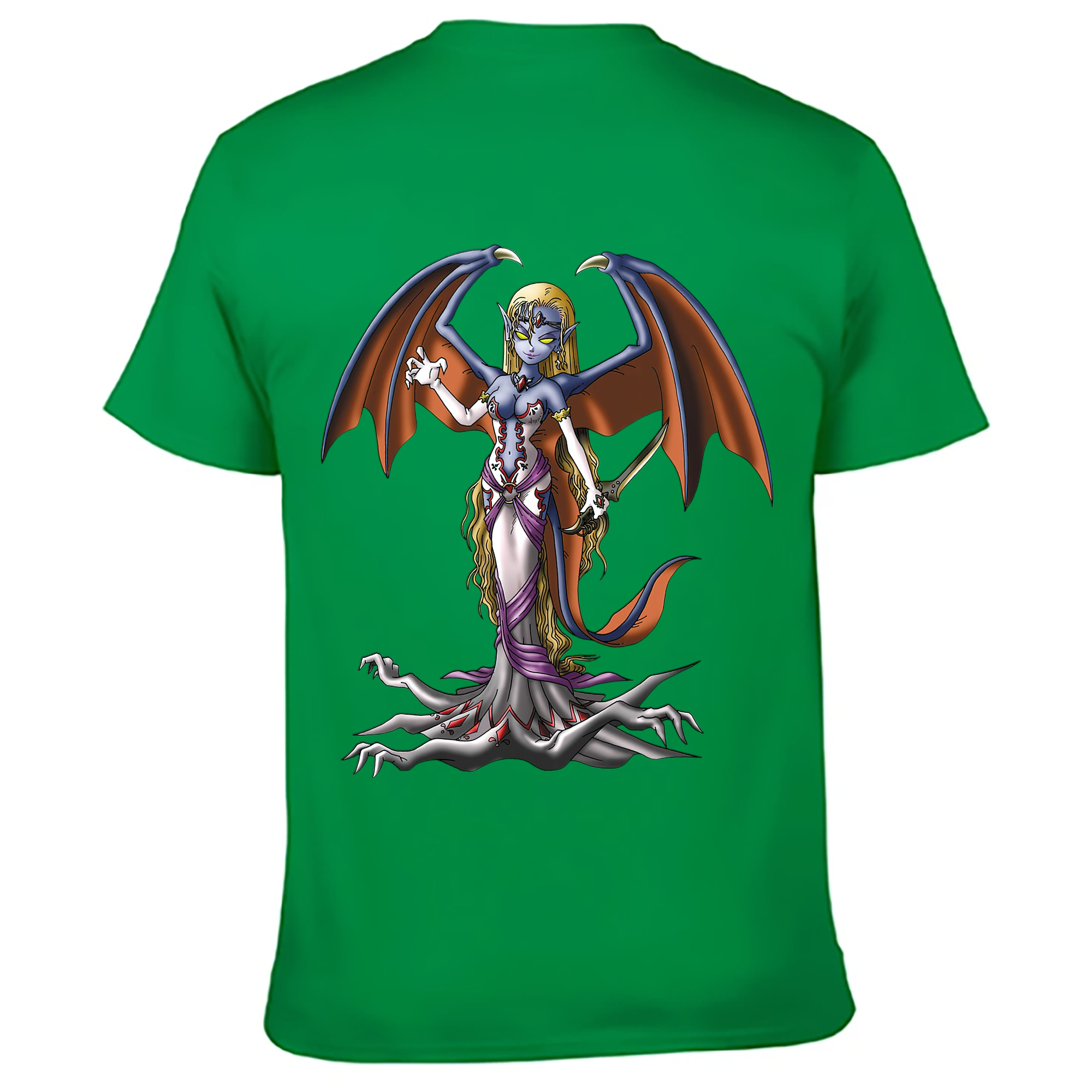 （画像用） ドラゴンクエスト Doragon Kuesuto Dragon Quest 綿100％ メンズ半袖Tシャツ（バックプリント） 通気性