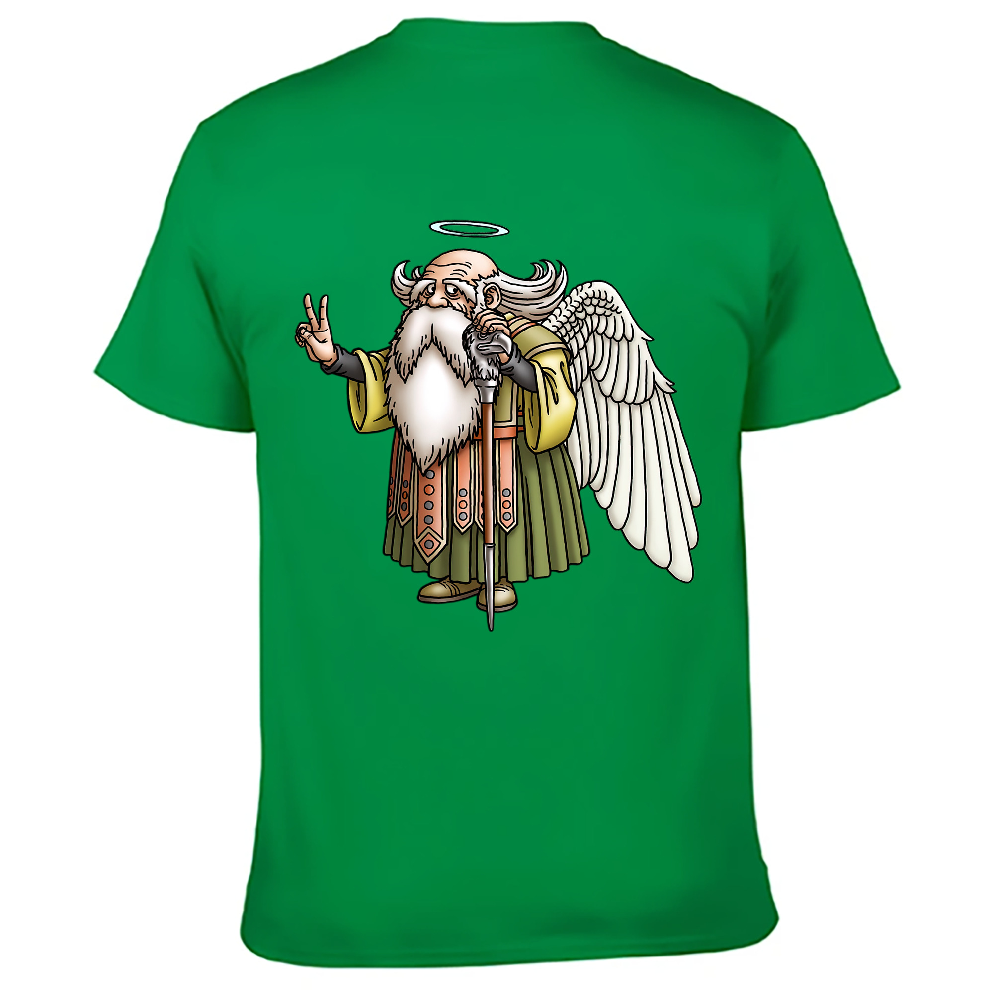 （画像用） ドラゴンクエスト Doragon Kuesuto Dragon Quest 綿100％ メンズ半袖Tシャツ（バックプリント） 通気性