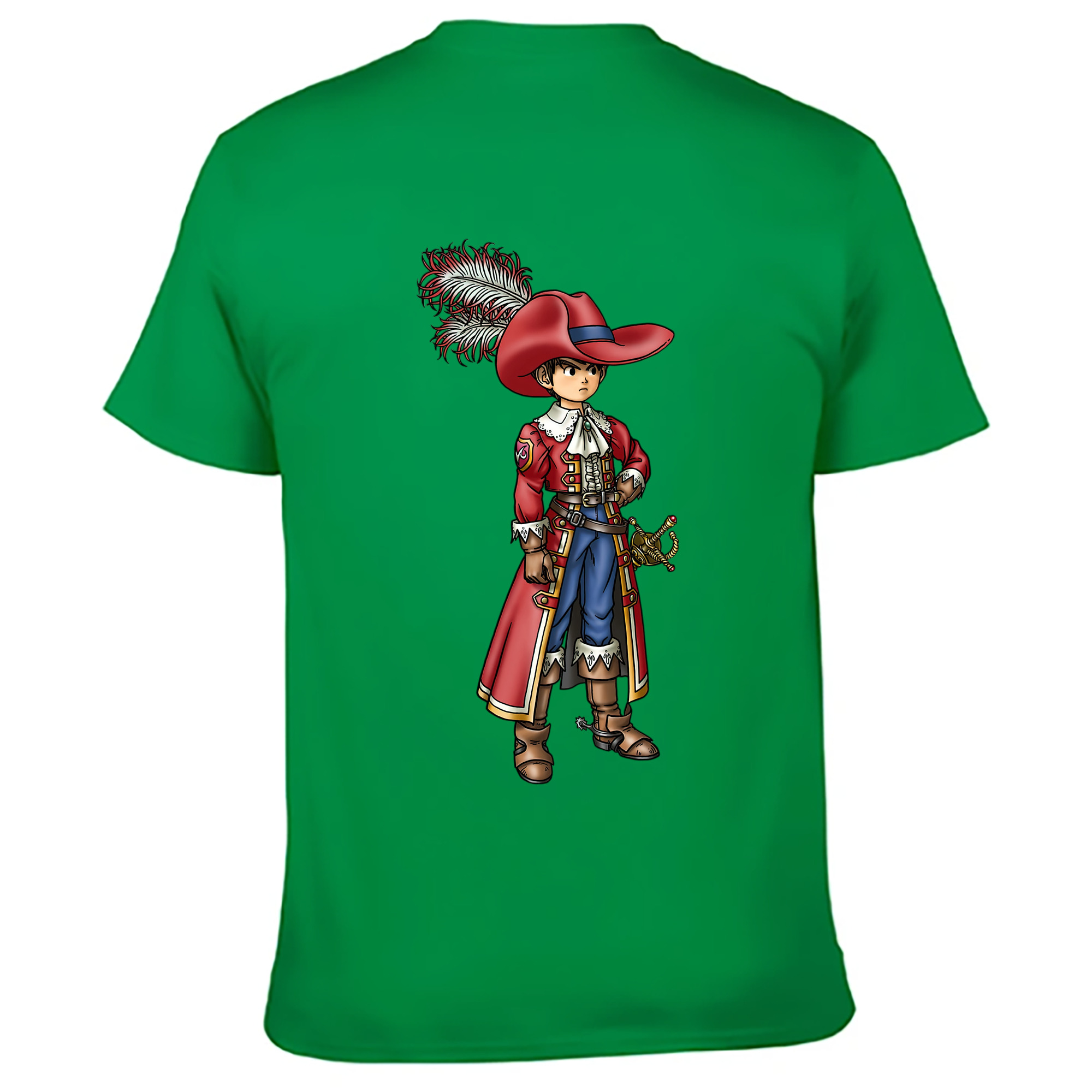 （画像用） ドラゴンクエスト Doragon Kuesuto Dragon Quest 綿100％ メンズ半袖Tシャツ（バックプリント） 通気性