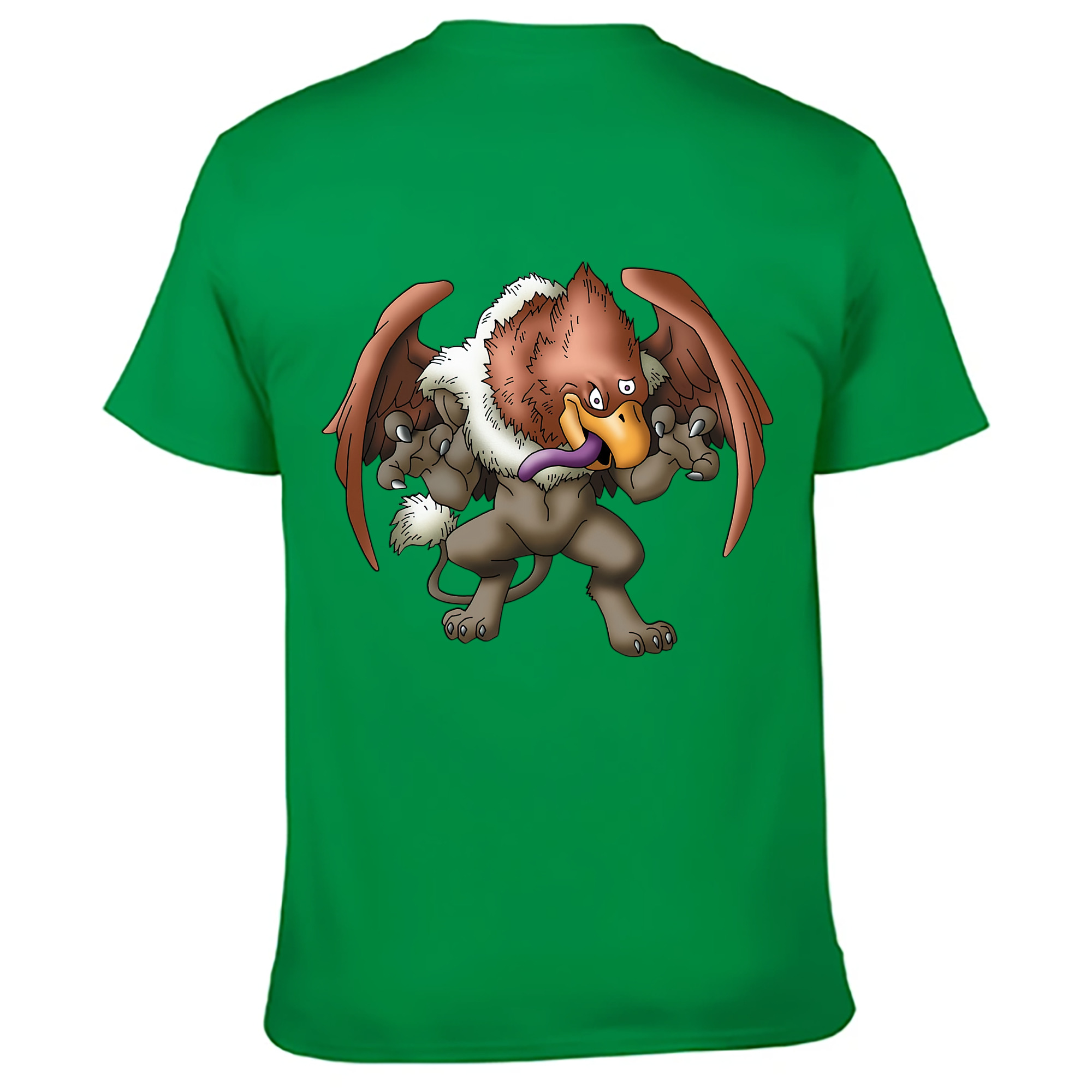 （画像用） ドラゴンクエスト Doragon Kuesuto Dragon Quest 綿100％ メンズ半袖Tシャツ（バックプリント） 通気性