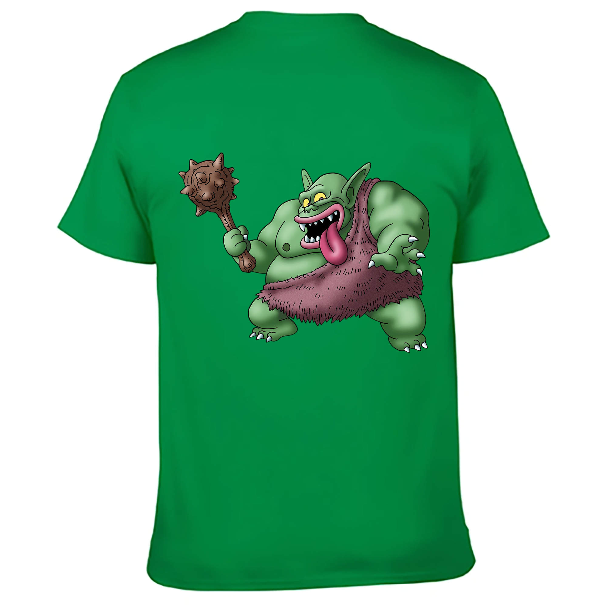 （画像用） ドラゴンクエスト Doragon Kuesuto Dragon Quest 綿100％ メンズ半袖Tシャツ（バックプリント） 通気性