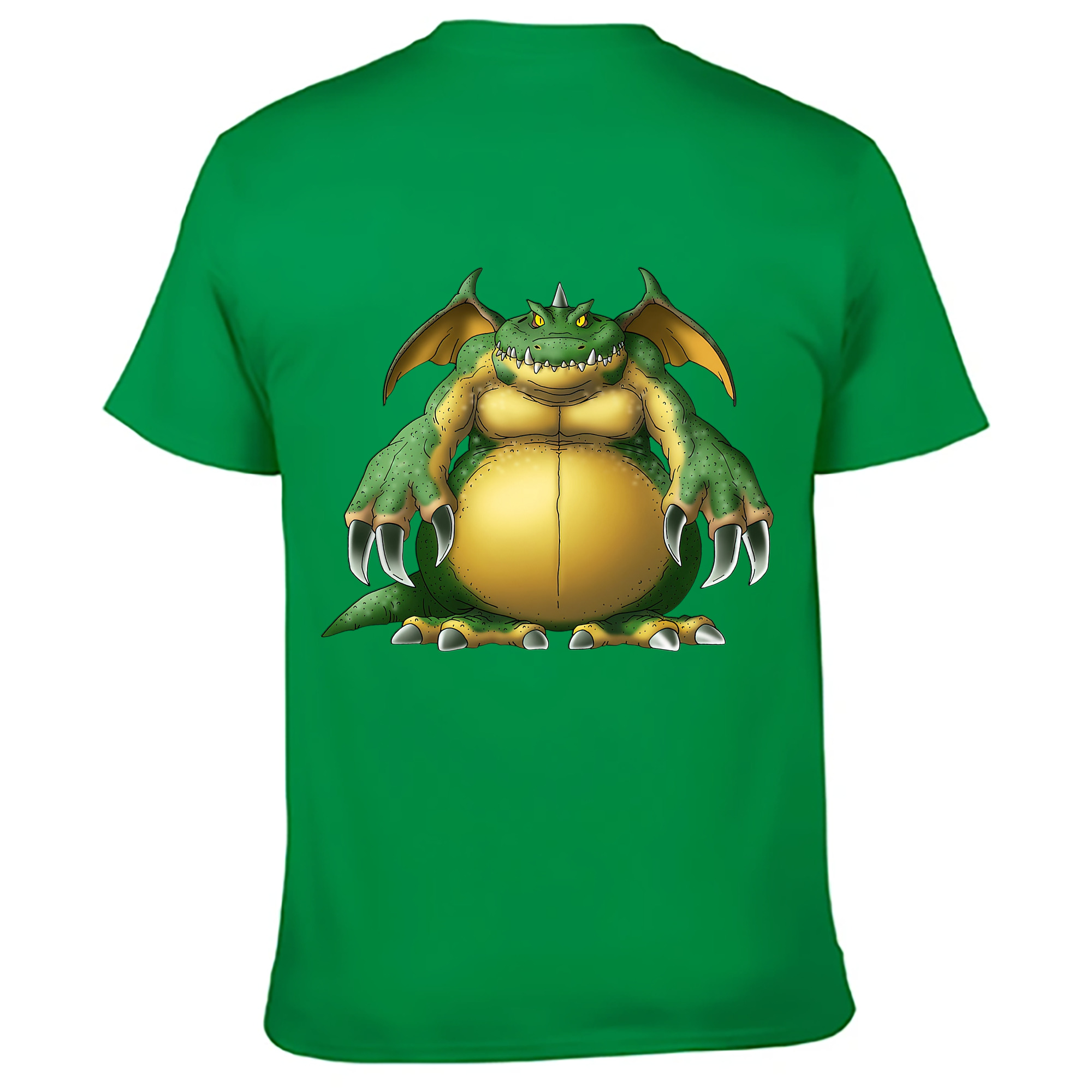 （画像用） ドラゴンクエスト Doragon Kuesuto Dragon Quest 綿100％ メンズ半袖Tシャツ（バックプリント） 通気性