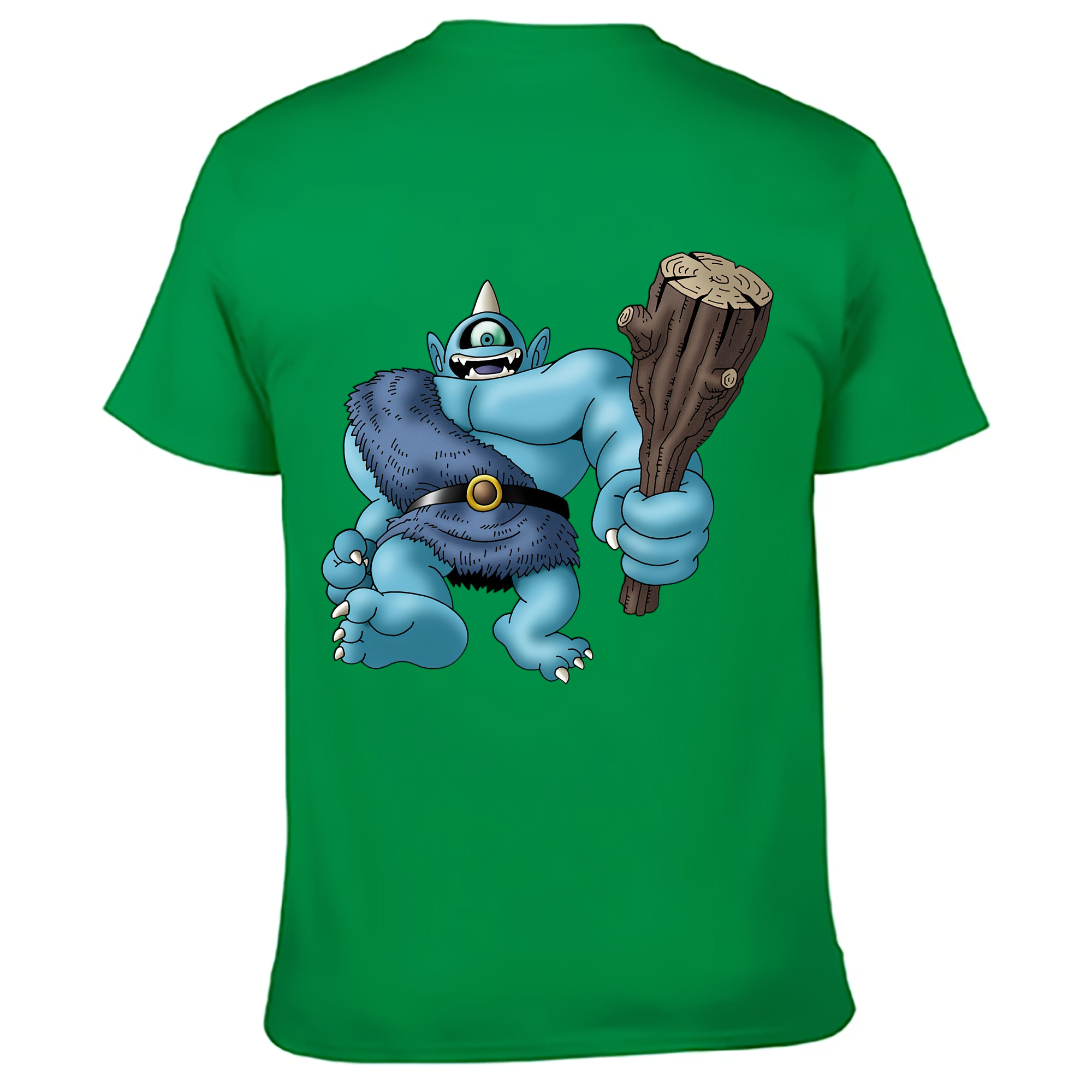 （画像用） ドラゴンクエスト Doragon Kuesuto Dragon Quest 綿100％ メンズ半袖Tシャツ（バックプリント） 通気性