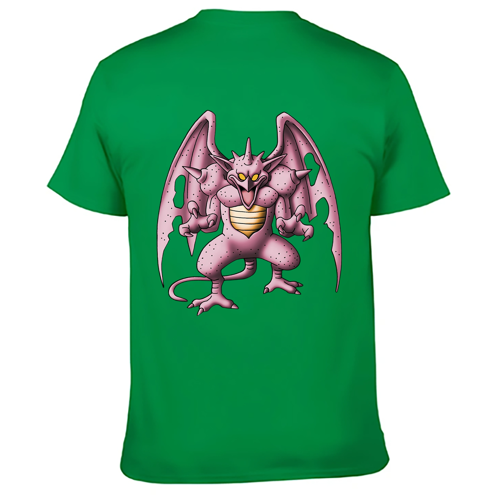 （画像用） ドラゴンクエスト Doragon Kuesuto Dragon Quest 綿100％ メンズ半袖Tシャツ（バックプリント） 通気性