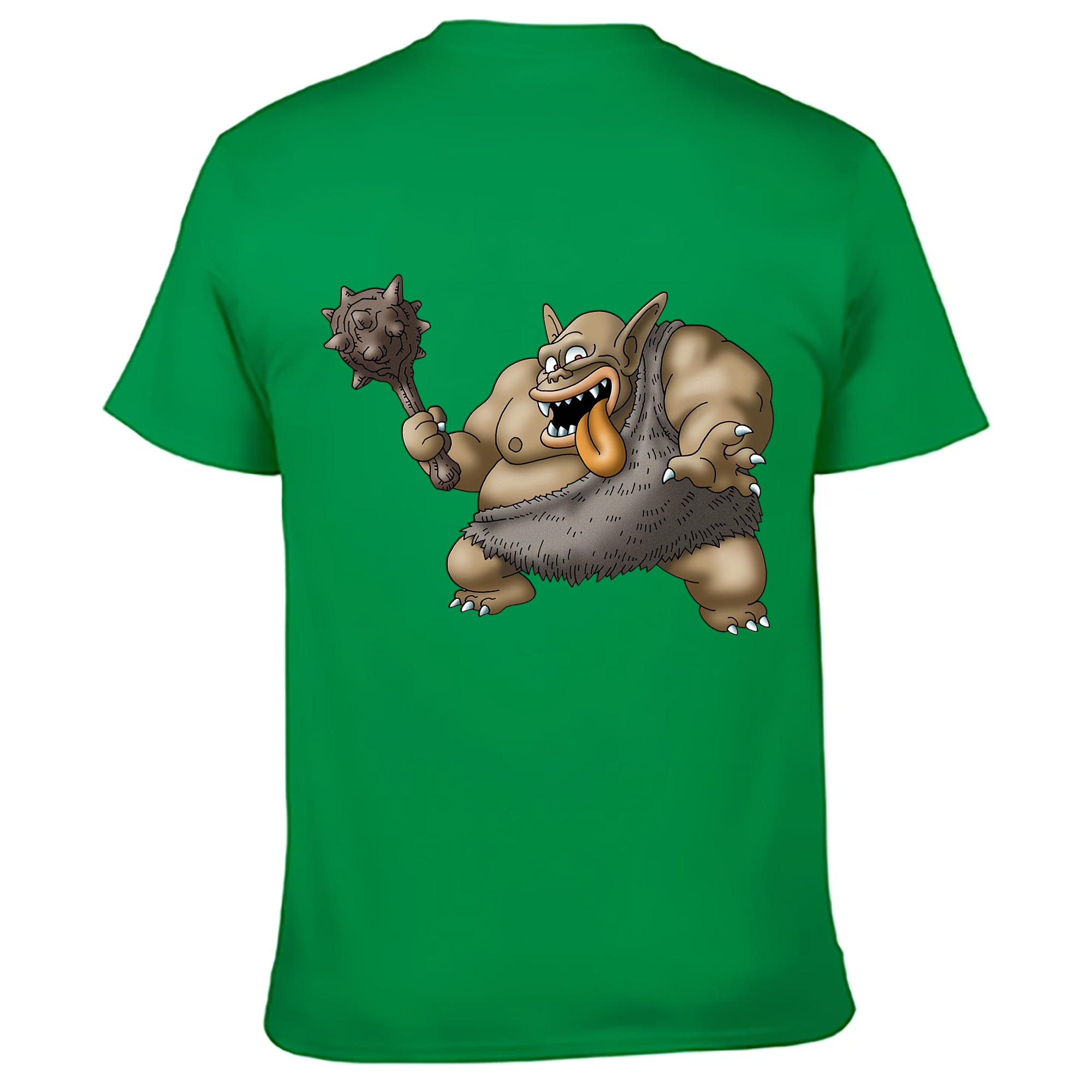 （画像用） ドラゴンクエスト Doragon Kuesuto Dragon Quest 綿100％ メンズ半袖Tシャツ（バックプリント） 通気性
