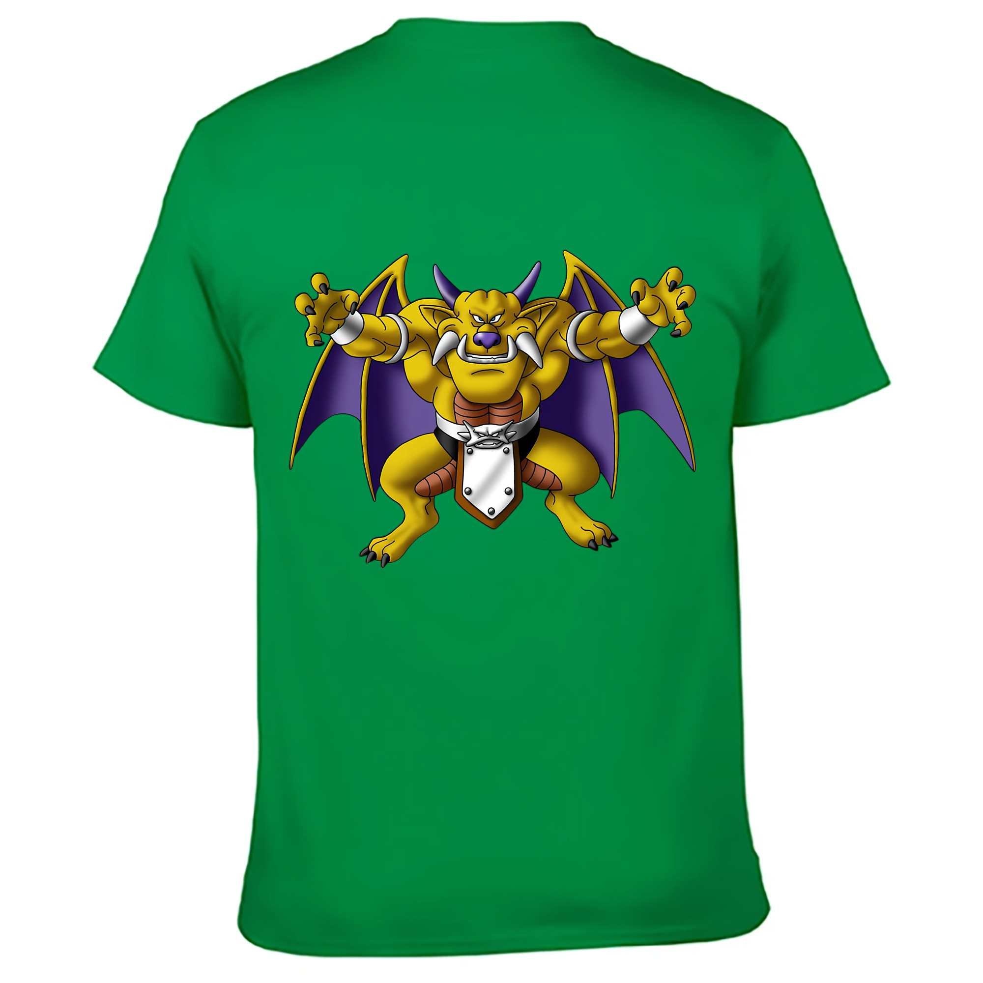 （画像用） ドラゴンクエスト Doragon Kuesuto Dragon Quest 綿100％ メンズ半袖Tシャツ（バックプリント） 通気性
