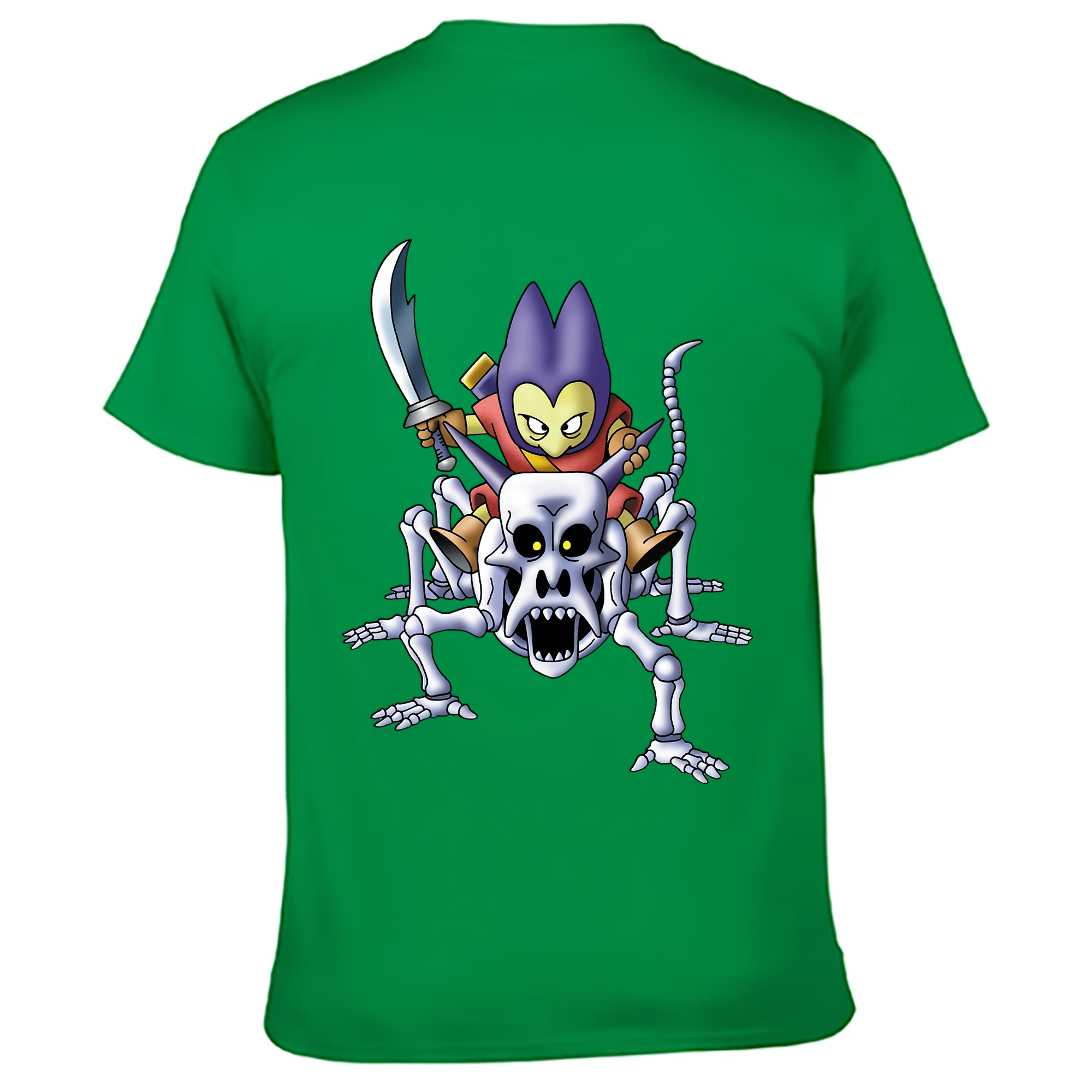 （画像用） ドラゴンクエスト Doragon Kuesuto Dragon Quest 綿100％ メンズ半袖Tシャツ（バックプリント） 通気性