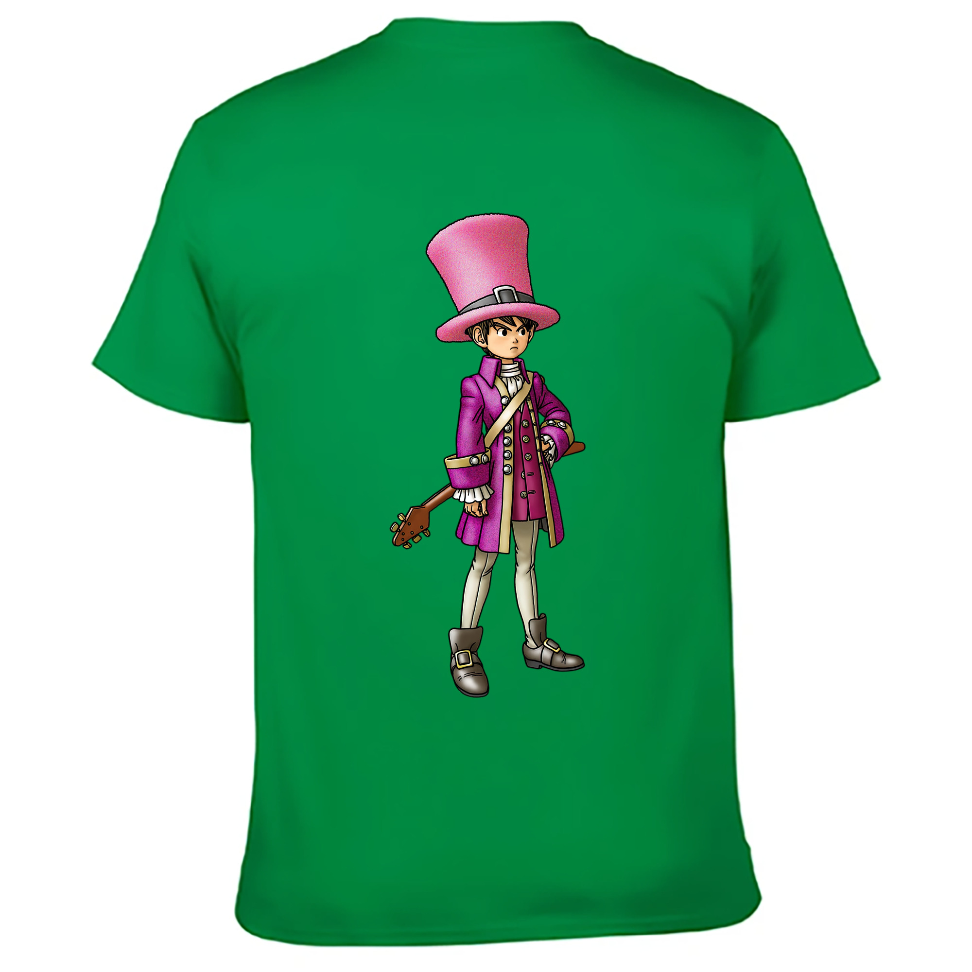 （画像用） ドラゴンクエスト Doragon Kuesuto Dragon Quest 綿100％ メンズ半袖Tシャツ（バックプリント） 通気性
