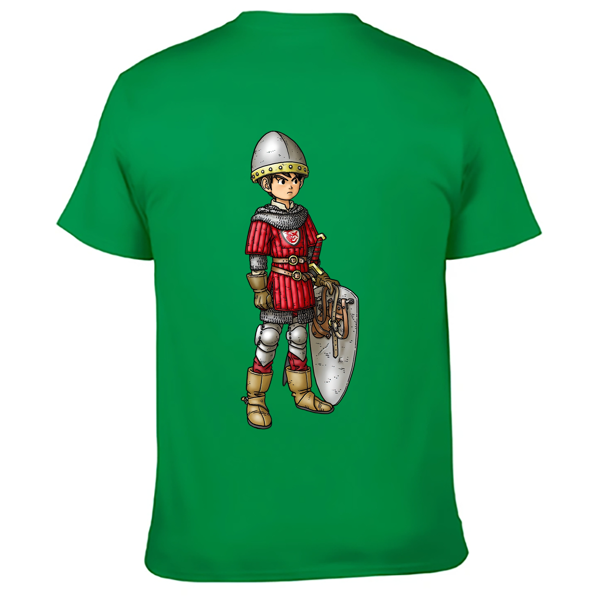 （画像用） ドラゴンクエスト Doragon Kuesuto Dragon Quest 綿100％ メンズ半袖Tシャツ（バックプリント） 通気性