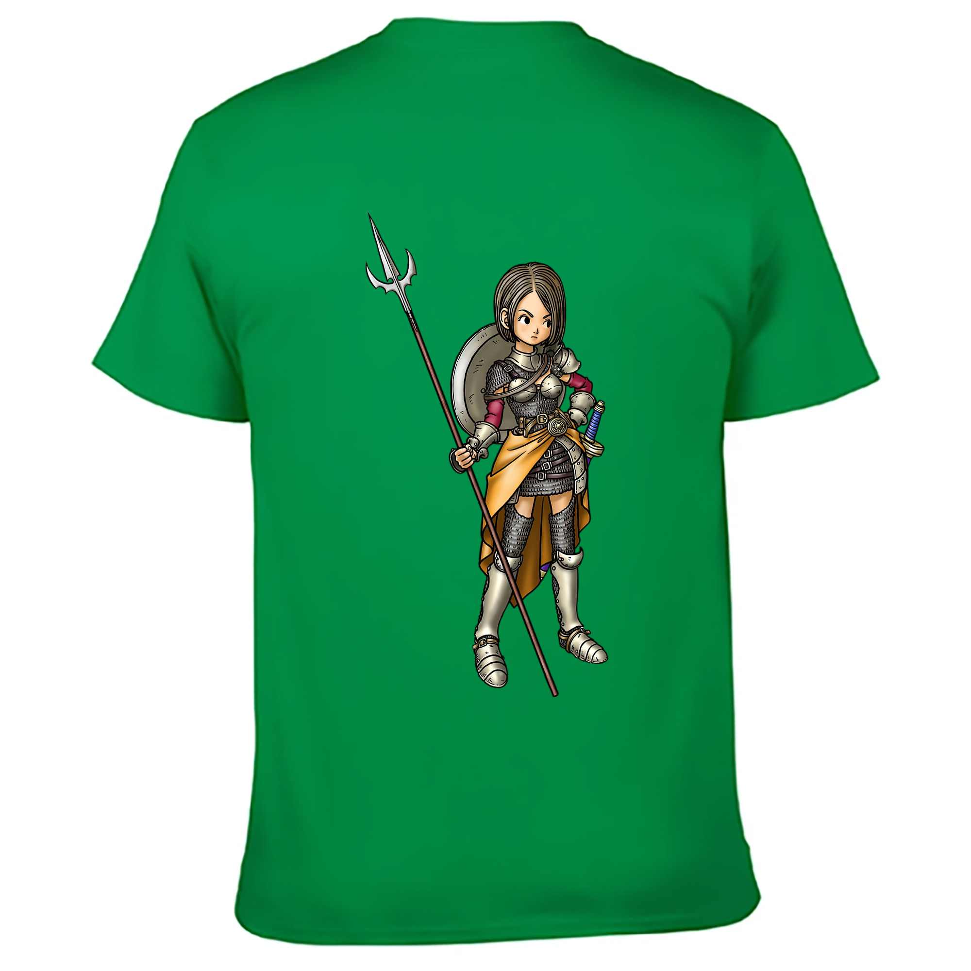 （画像用） ドラゴンクエスト Doragon Kuesuto Dragon Quest 綿100％ メンズ半袖Tシャツ（バックプリント） 通気性