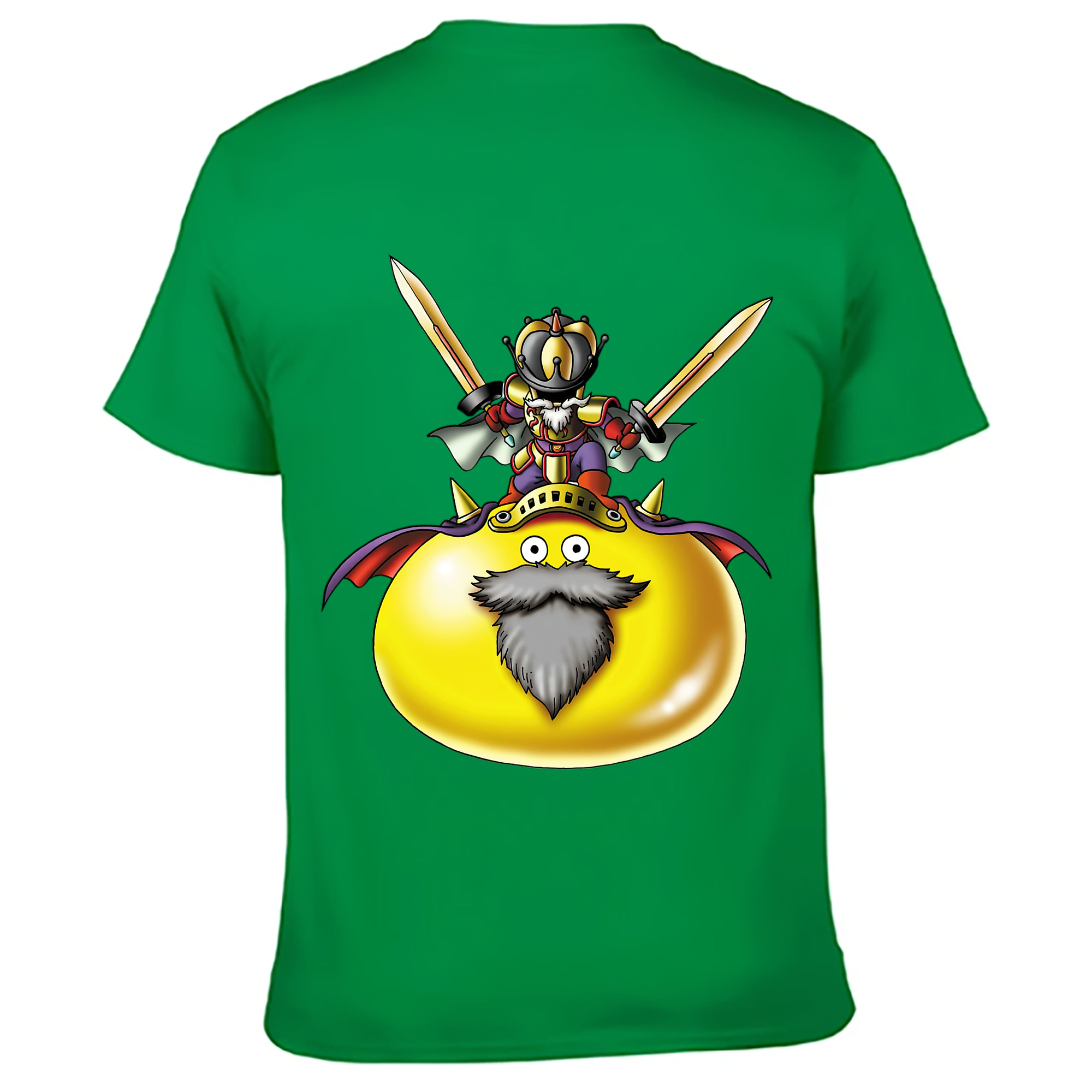 （画像用） ドラゴンクエスト Doragon Kuesuto Dragon Quest 綿100％ メンズ半袖Tシャツ（バックプリント） 通気性