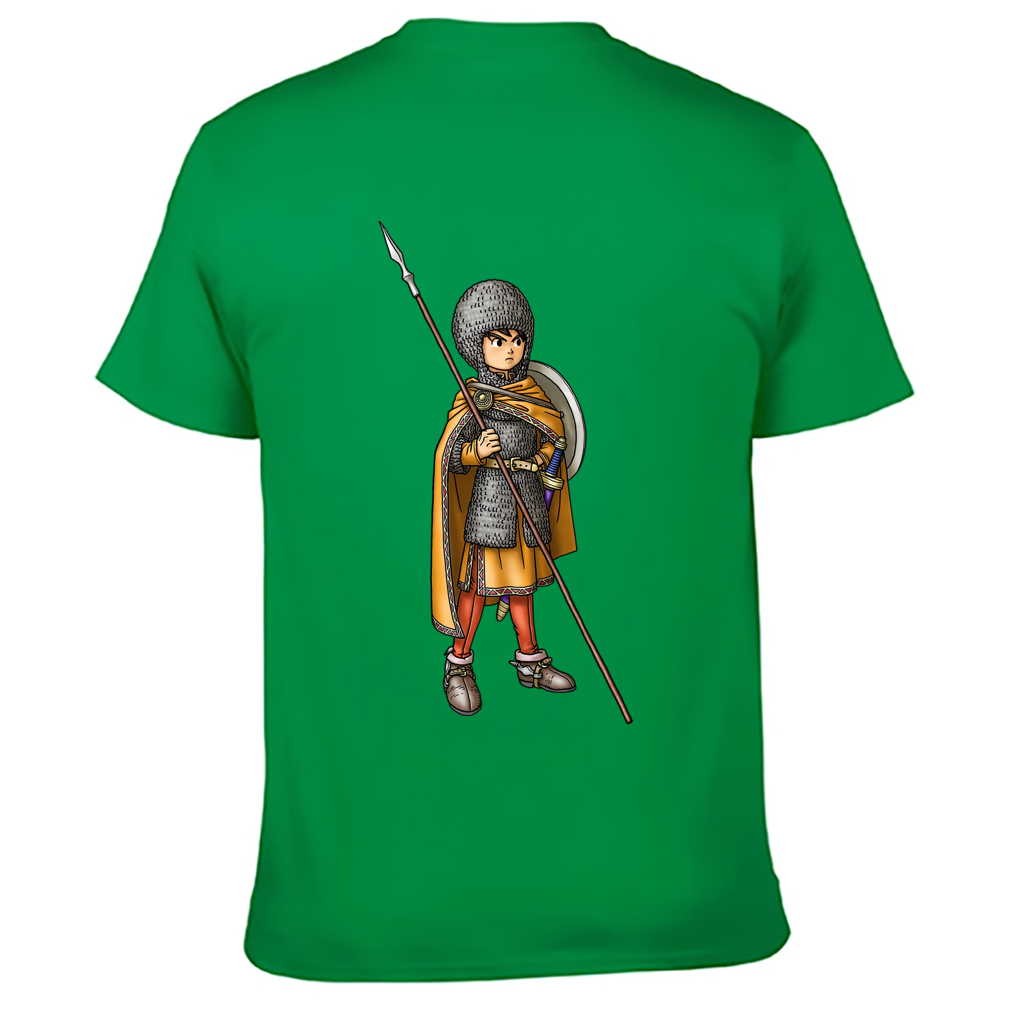 （画像用） ドラゴンクエスト Doragon Kuesuto Dragon Quest 綿100％ メンズ半袖Tシャツ（バックプリント） 通気性