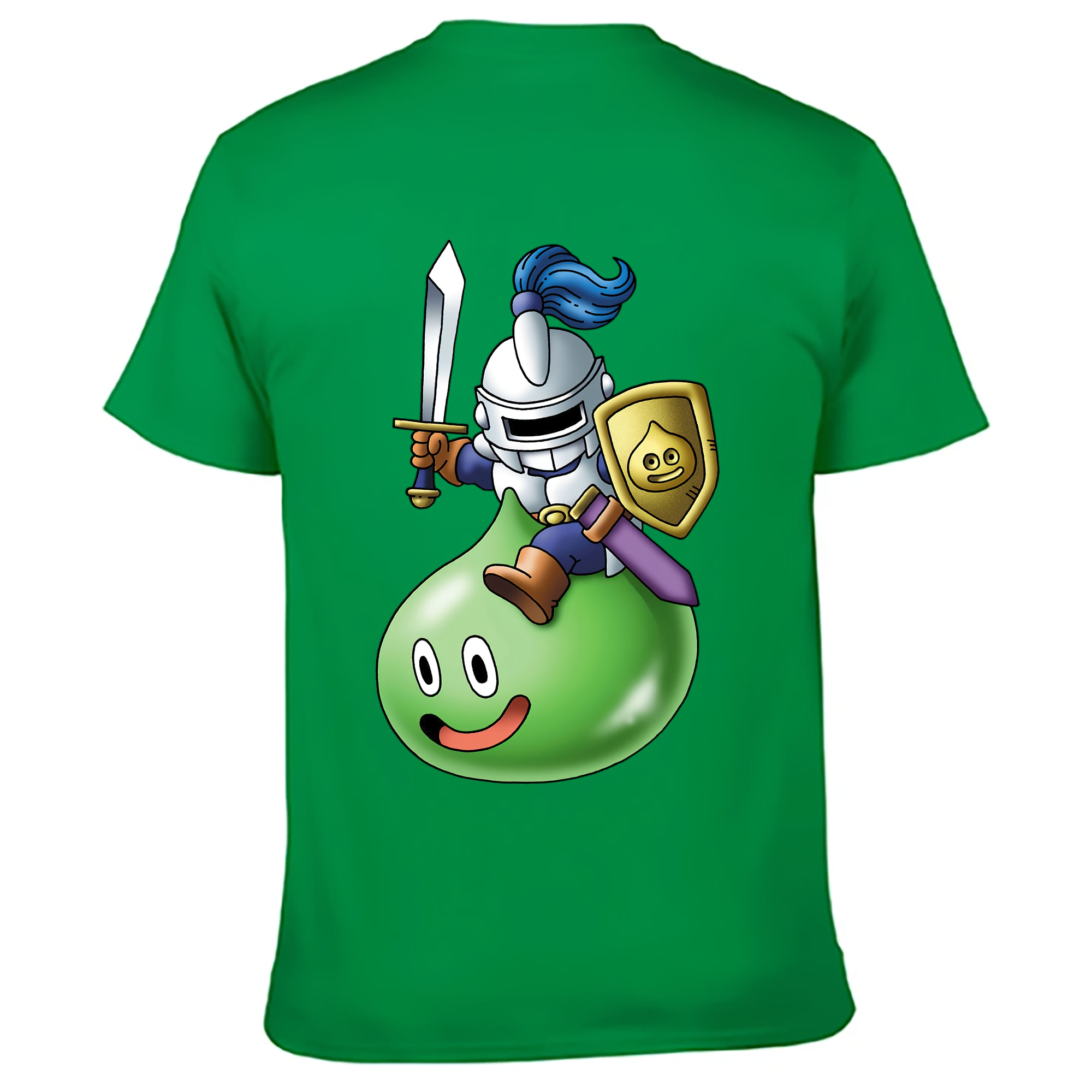 （画像用） ドラゴンクエスト Doragon Kuesuto Dragon Quest 綿100％ メンズ半袖Tシャツ（バックプリント） 通気性
