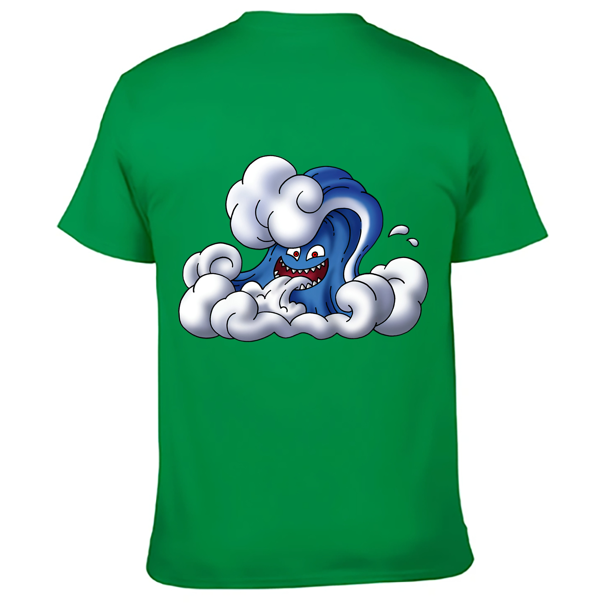 （画像用） ドラゴンクエスト Doragon Kuesuto Dragon Quest 綿100％ メンズ半袖Tシャツ（バックプリント） 通気性