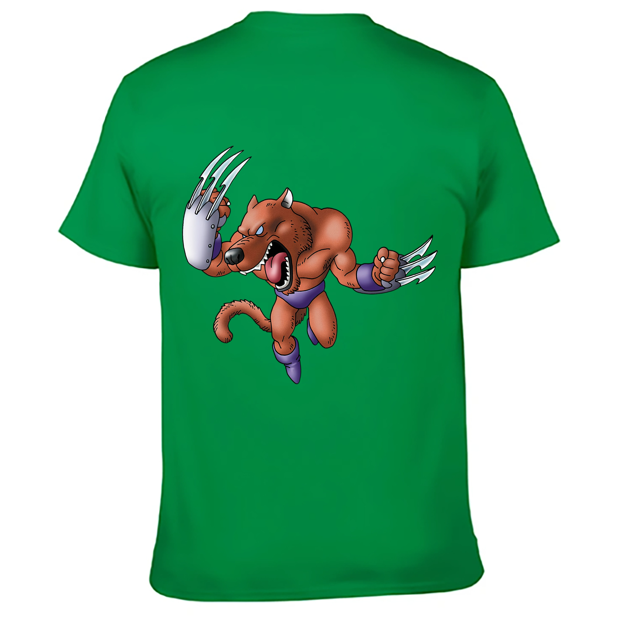 （画像用） ドラゴンクエスト Doragon Kuesuto Dragon Quest 綿100％ メンズ半袖Tシャツ（バックプリント） 通気性
