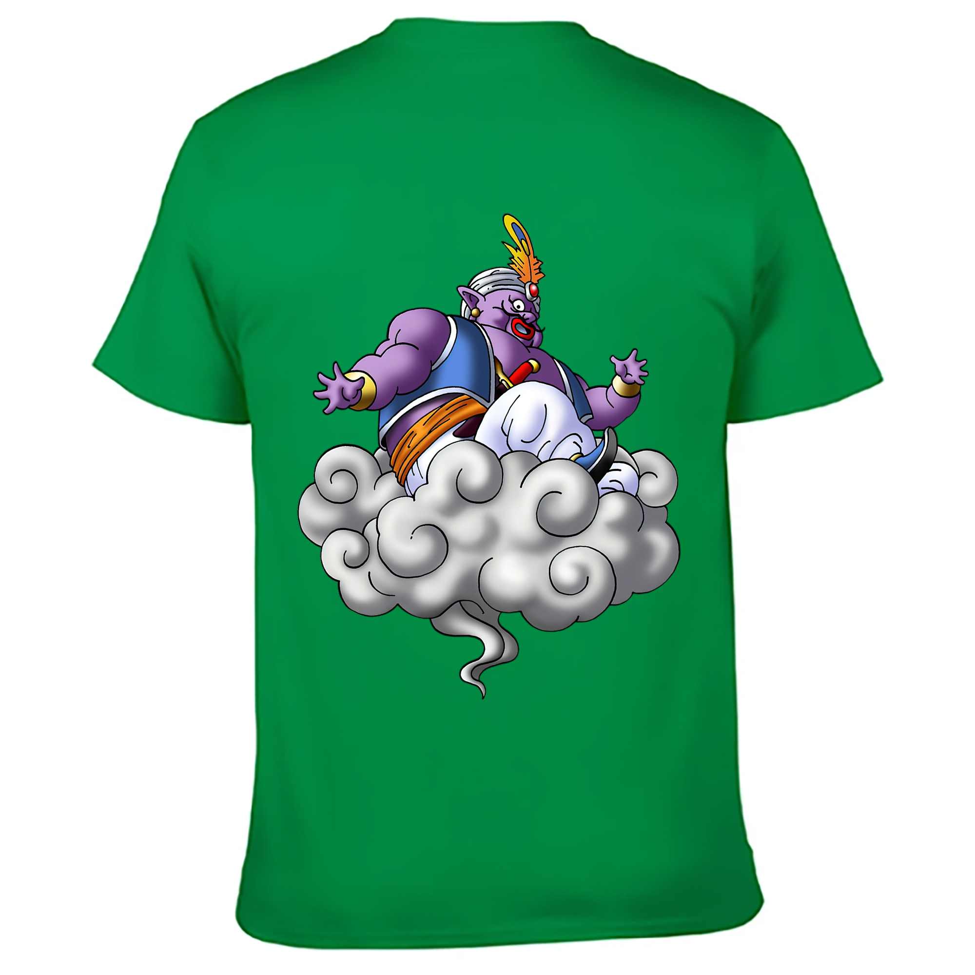 （画像用） ドラゴンクエスト Doragon Kuesuto Dragon Quest 綿100％ メンズ半袖Tシャツ（バックプリント） 通気性