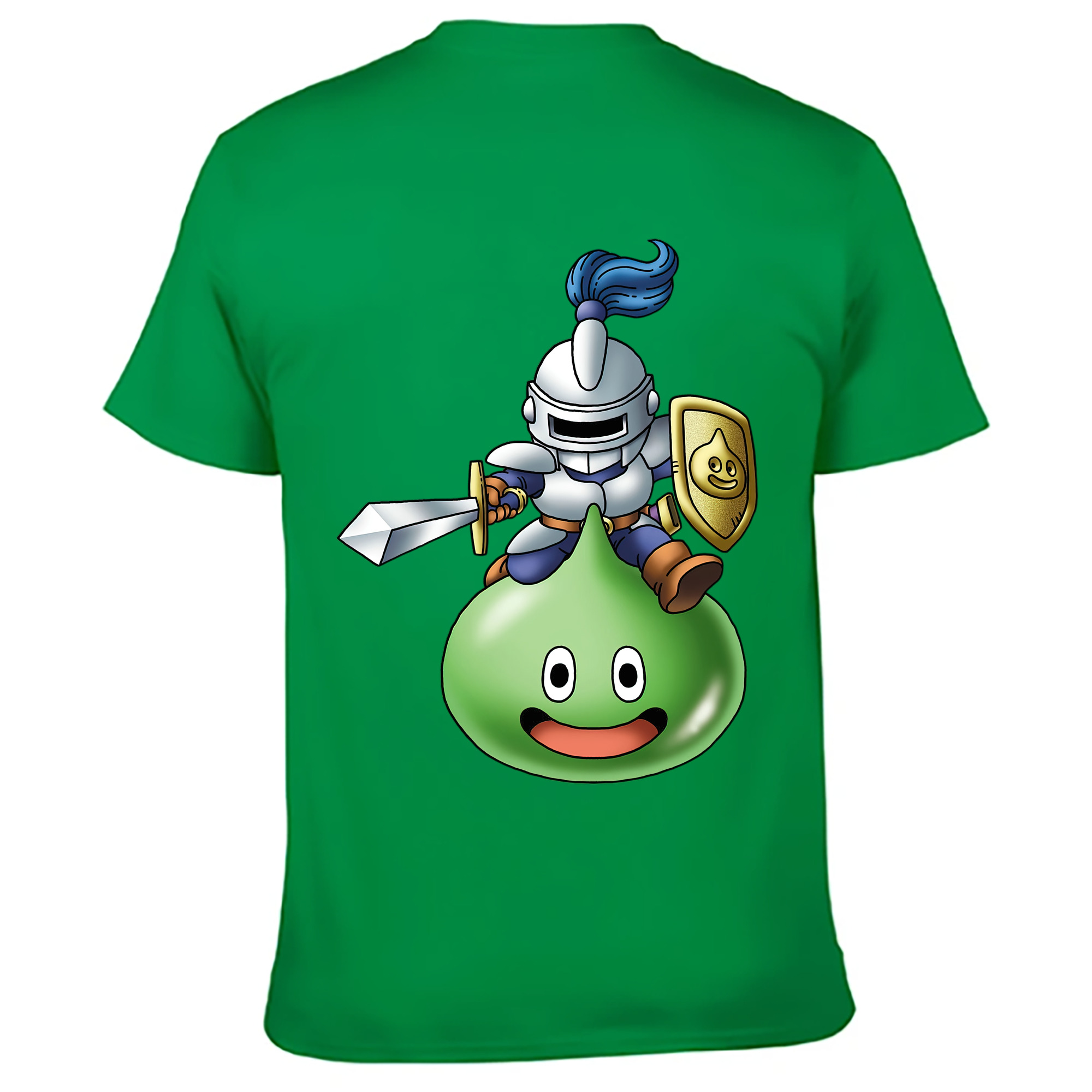 （画像用） ドラゴンクエスト Doragon Kuesuto Dragon Quest 綿100％ メンズ半袖Tシャツ（バックプリント） 通気性