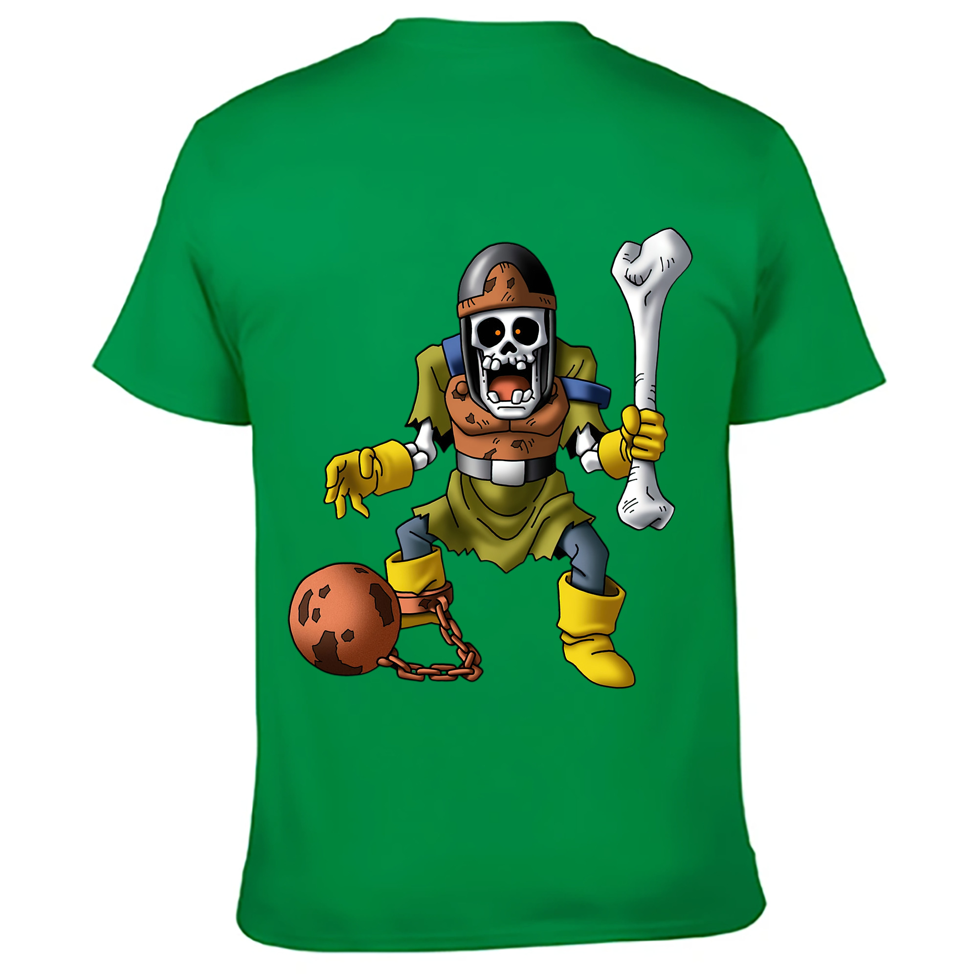 （画像用） ドラゴンクエスト Doragon Kuesuto Dragon Quest 綿100％ メンズ半袖Tシャツ（バックプリント） 通気性