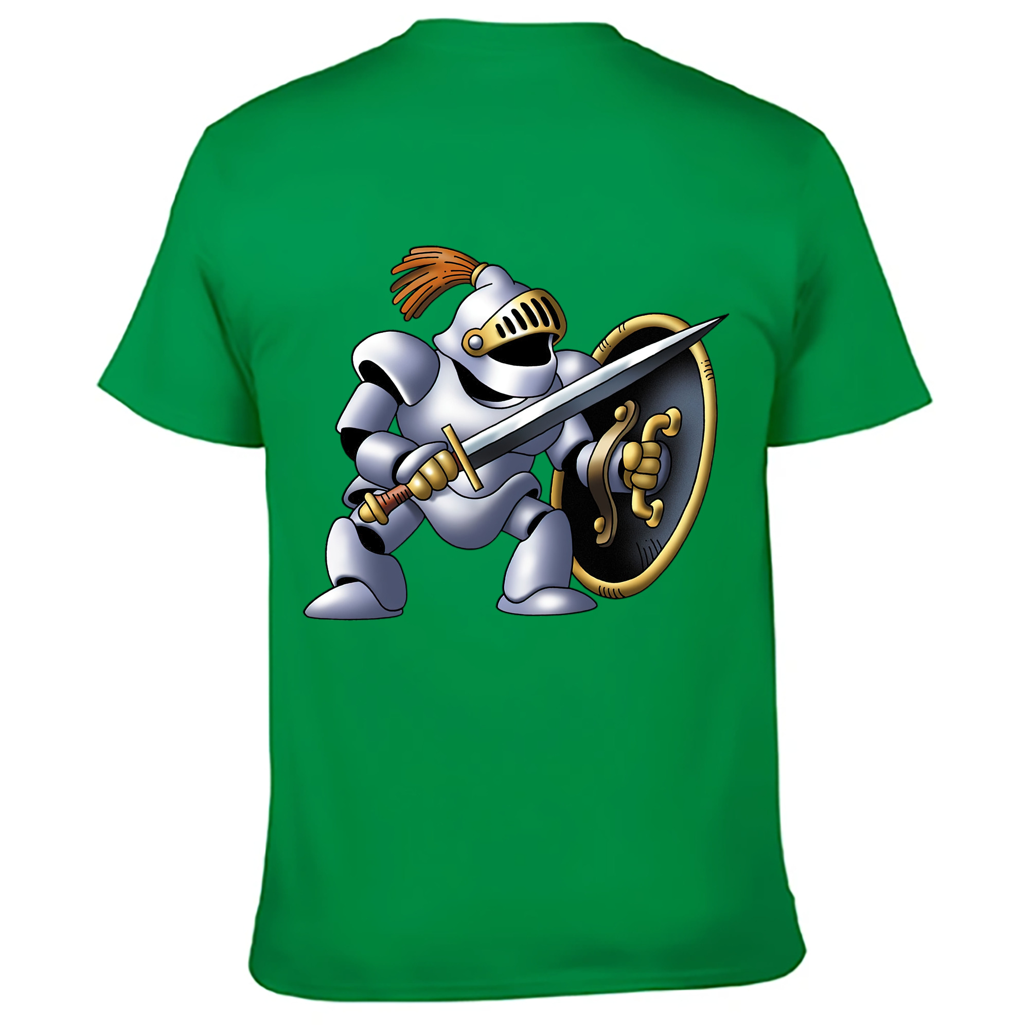 （画像用） ドラゴンクエスト Doragon Kuesuto Dragon Quest 綿100％ メンズ半袖Tシャツ（バックプリント） 通気性