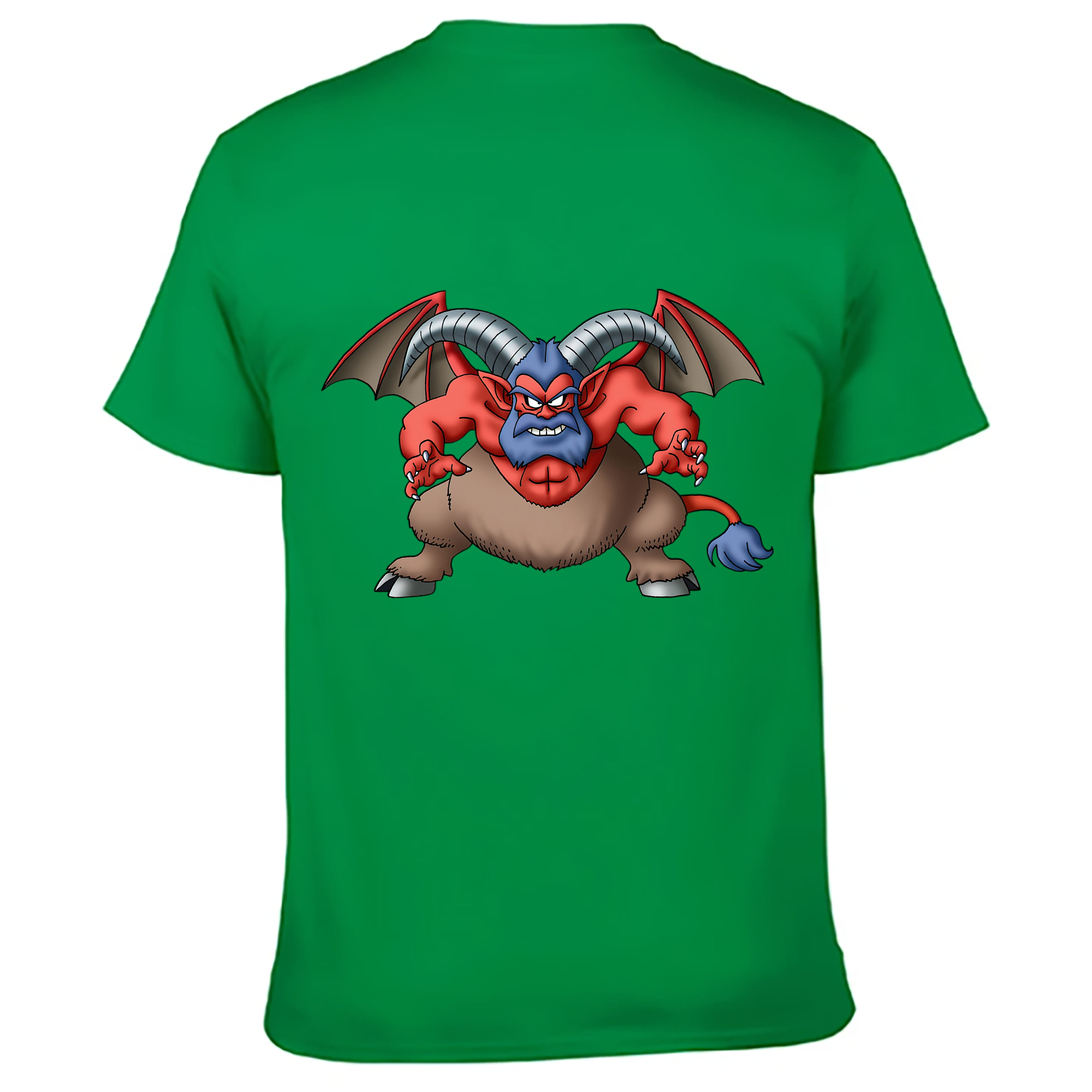 （画像用） ドラゴンクエスト Doragon Kuesuto Dragon Quest 綿100％ メンズ半袖Tシャツ（バックプリント） 通気性
