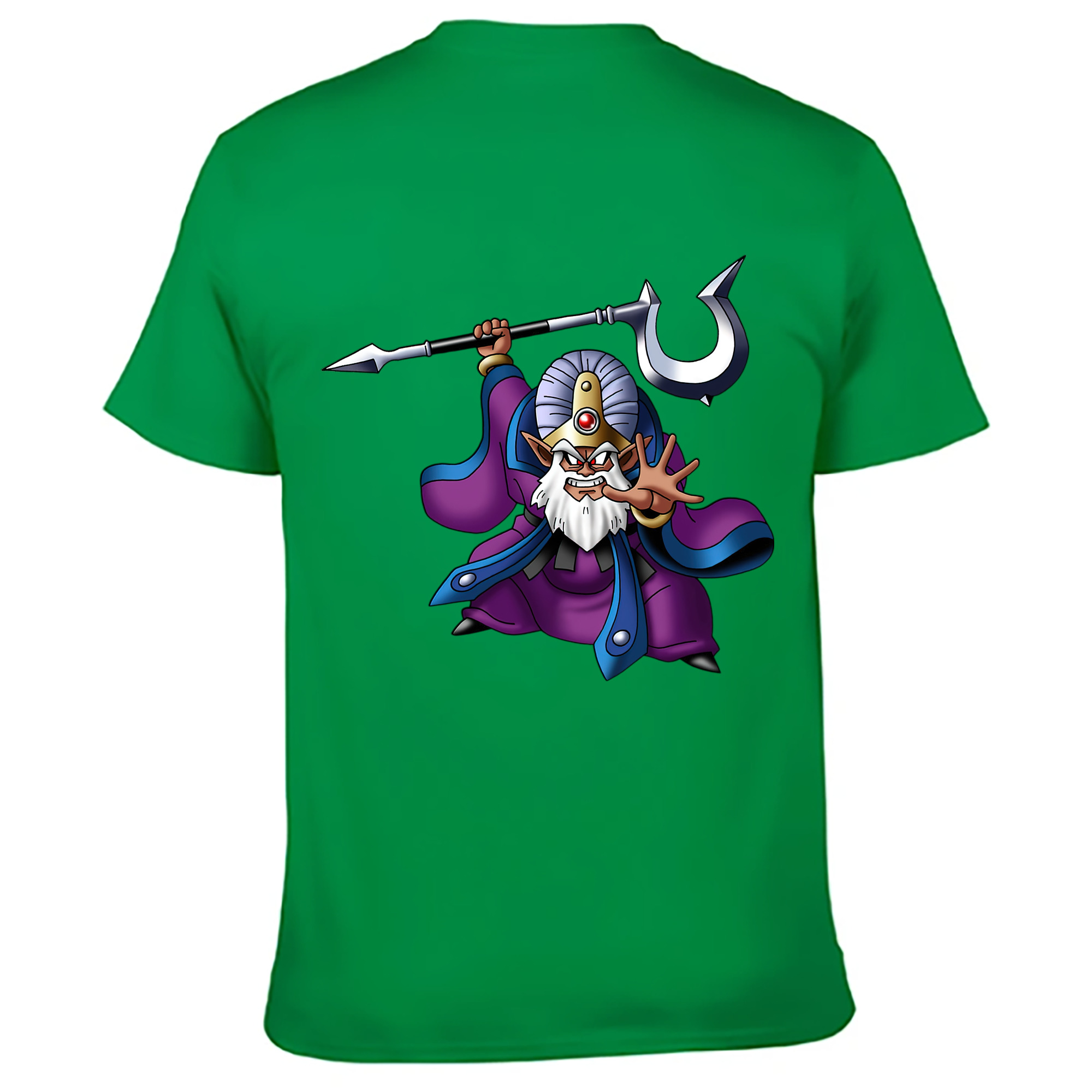 （画像用） ドラゴンクエスト Doragon Kuesuto Dragon Quest 綿100％ メンズ半袖Tシャツ（バックプリント） 通気性