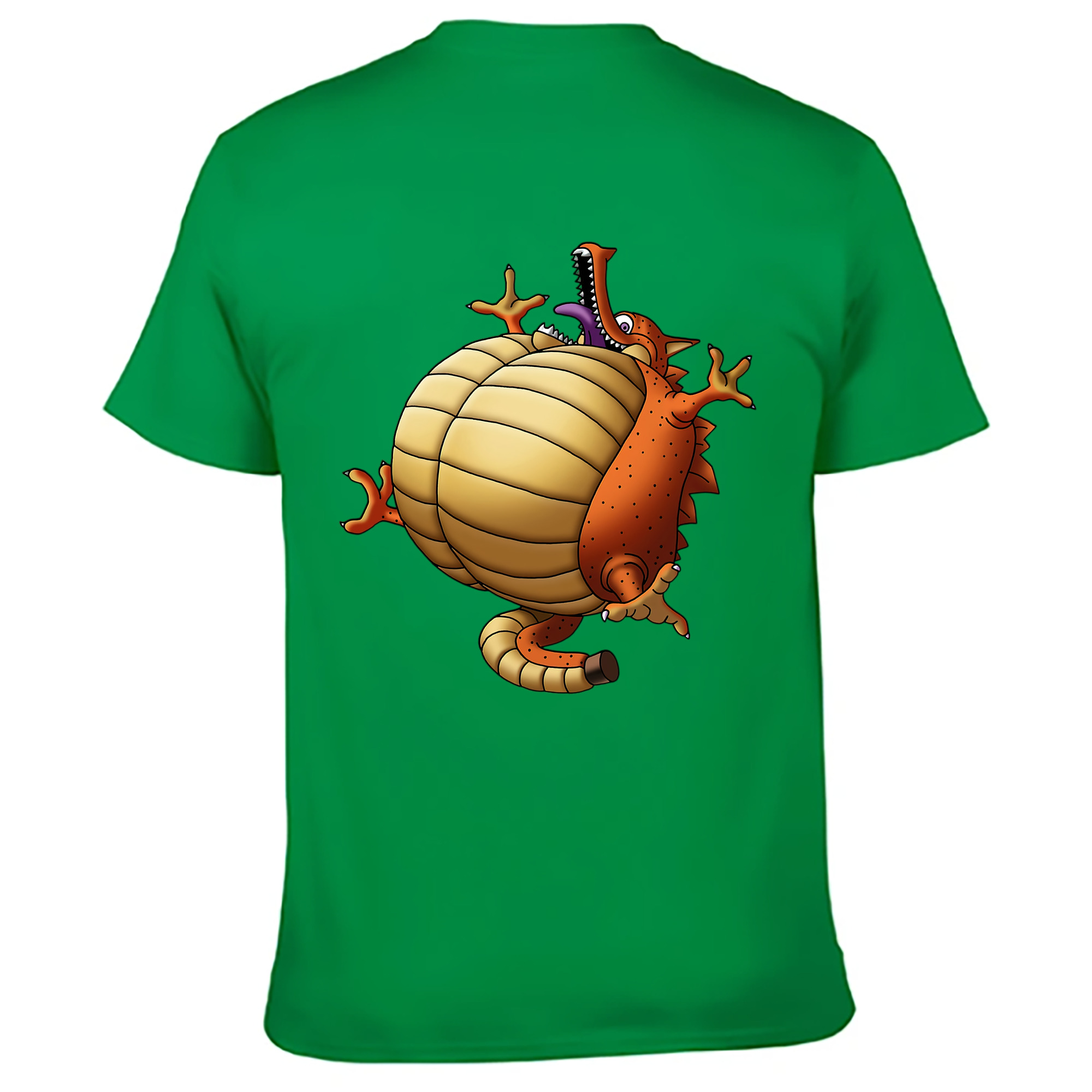 （画像用） ドラゴンクエスト Doragon Kuesuto Dragon Quest 綿100％ メンズ半袖Tシャツ（バックプリント） 通気性