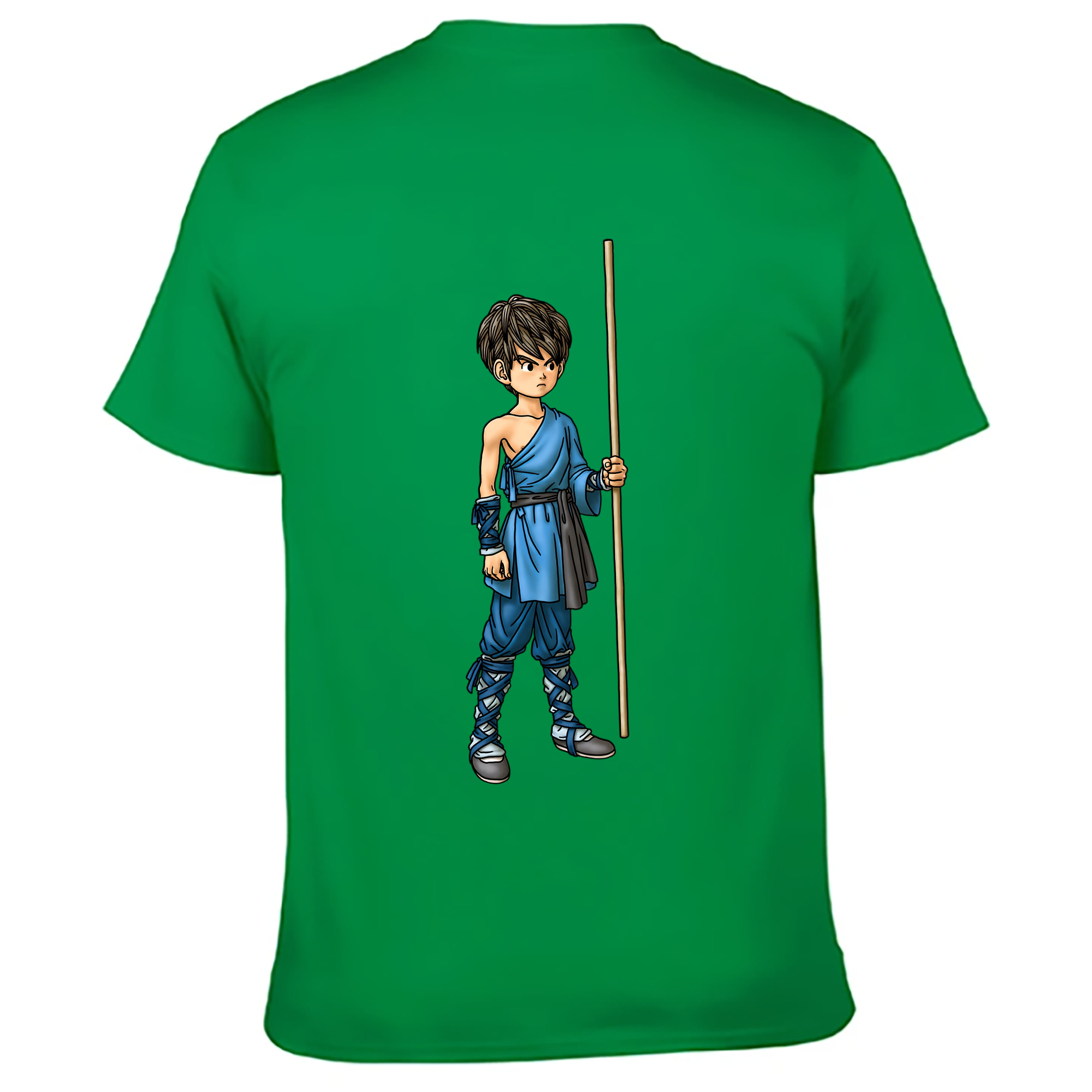 （画像用） ドラゴンクエスト Doragon Kuesuto Dragon Quest 綿100％ メンズ半袖Tシャツ（バックプリント） 通気性