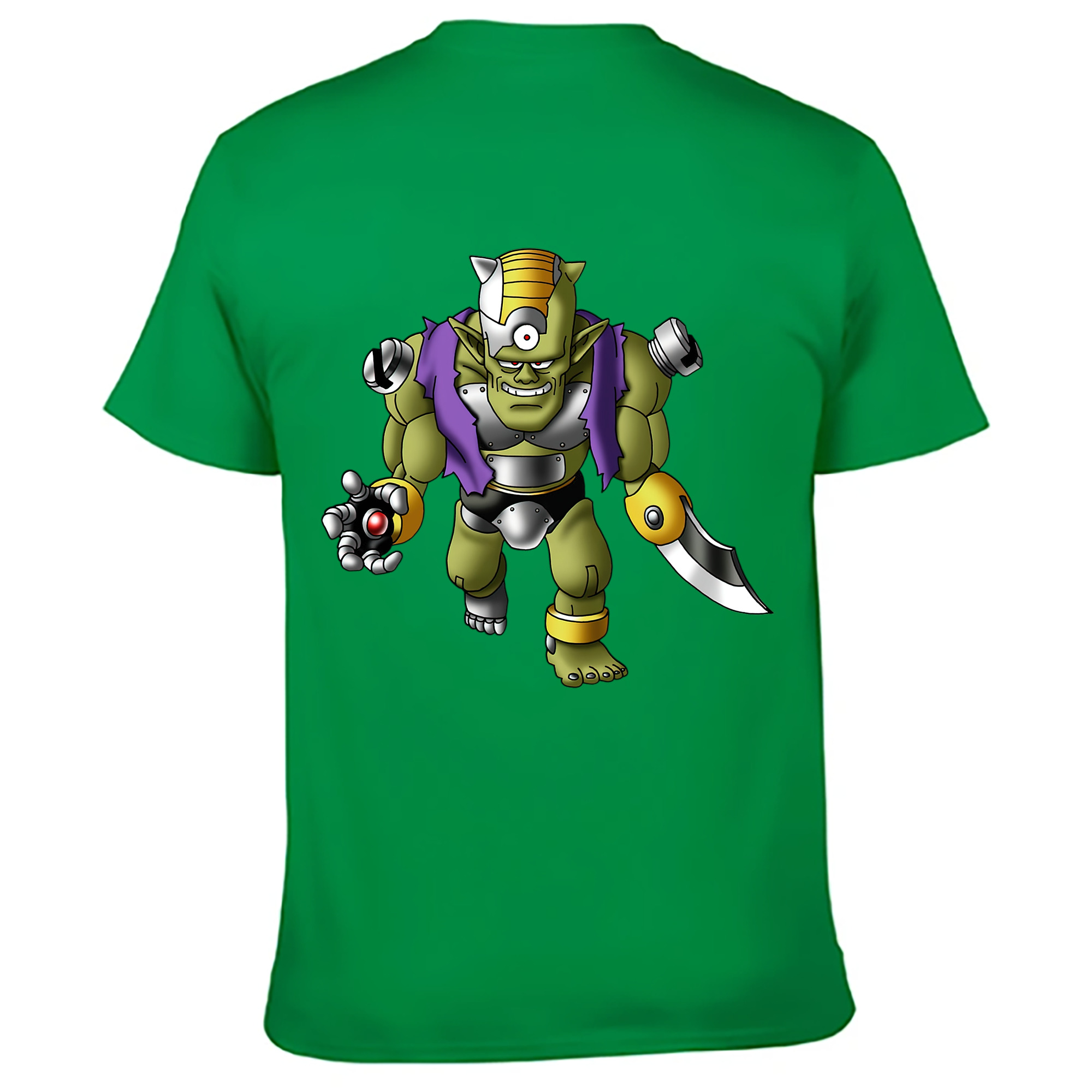 （画像用） ドラゴンクエスト Doragon Kuesuto Dragon Quest 綿100％ メンズ半袖Tシャツ（バックプリント） 通気性