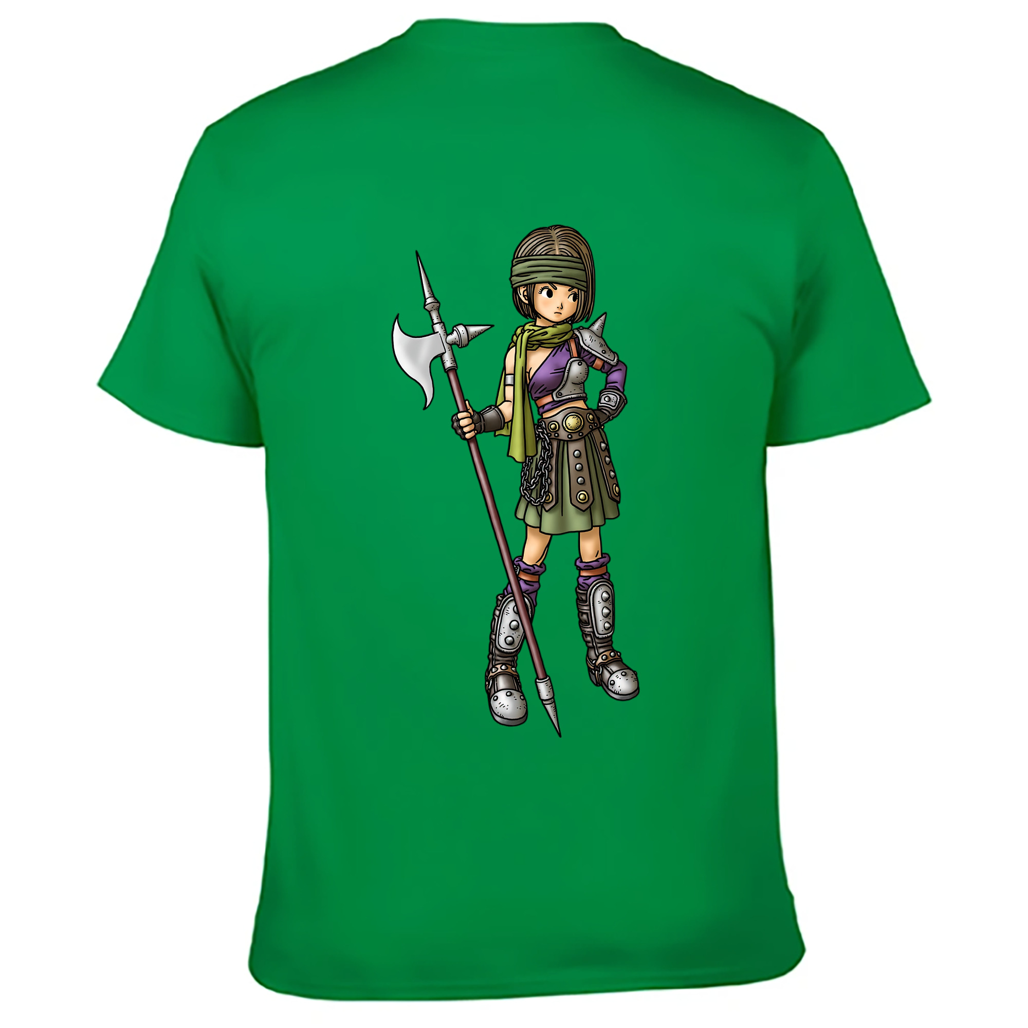 （画像用） ドラゴンクエスト Doragon Kuesuto Dragon Quest 綿100％ メンズ半袖Tシャツ（バックプリント） 通気性