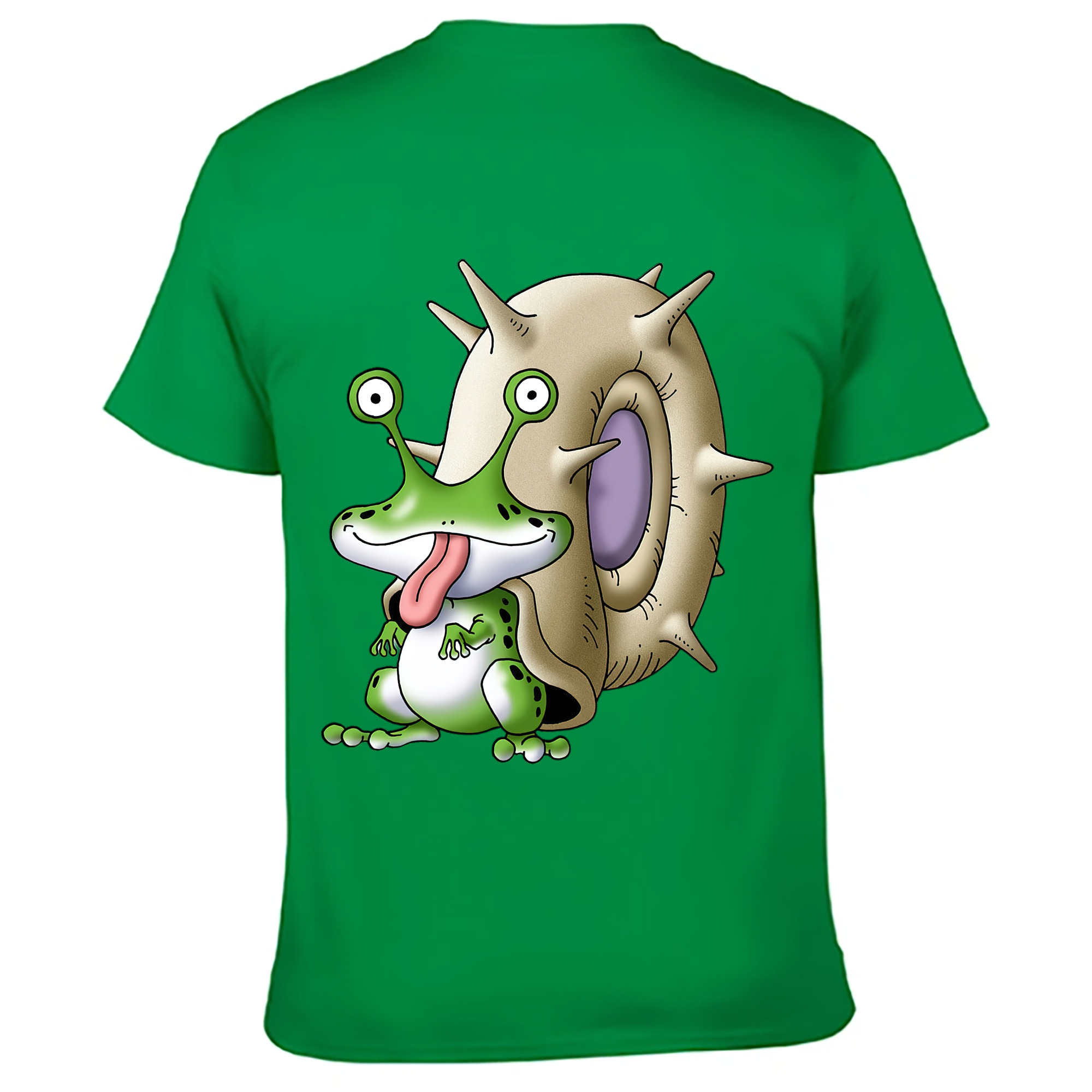 （画像用） ドラゴンクエスト Doragon Kuesuto Dragon Quest 綿100％ メンズ半袖Tシャツ（バックプリント） 通気性