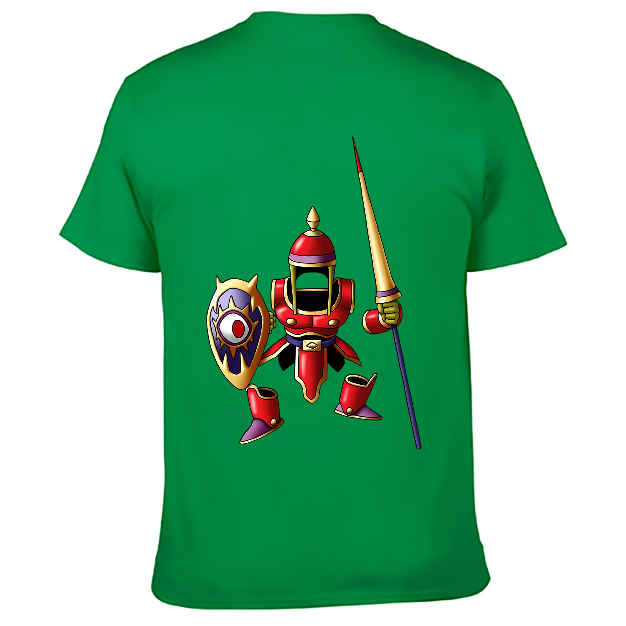 （画像用） ドラゴンクエスト Doragon Kuesuto Dragon Quest 綿100％ メンズ半袖Tシャツ（バックプリント） 通気性