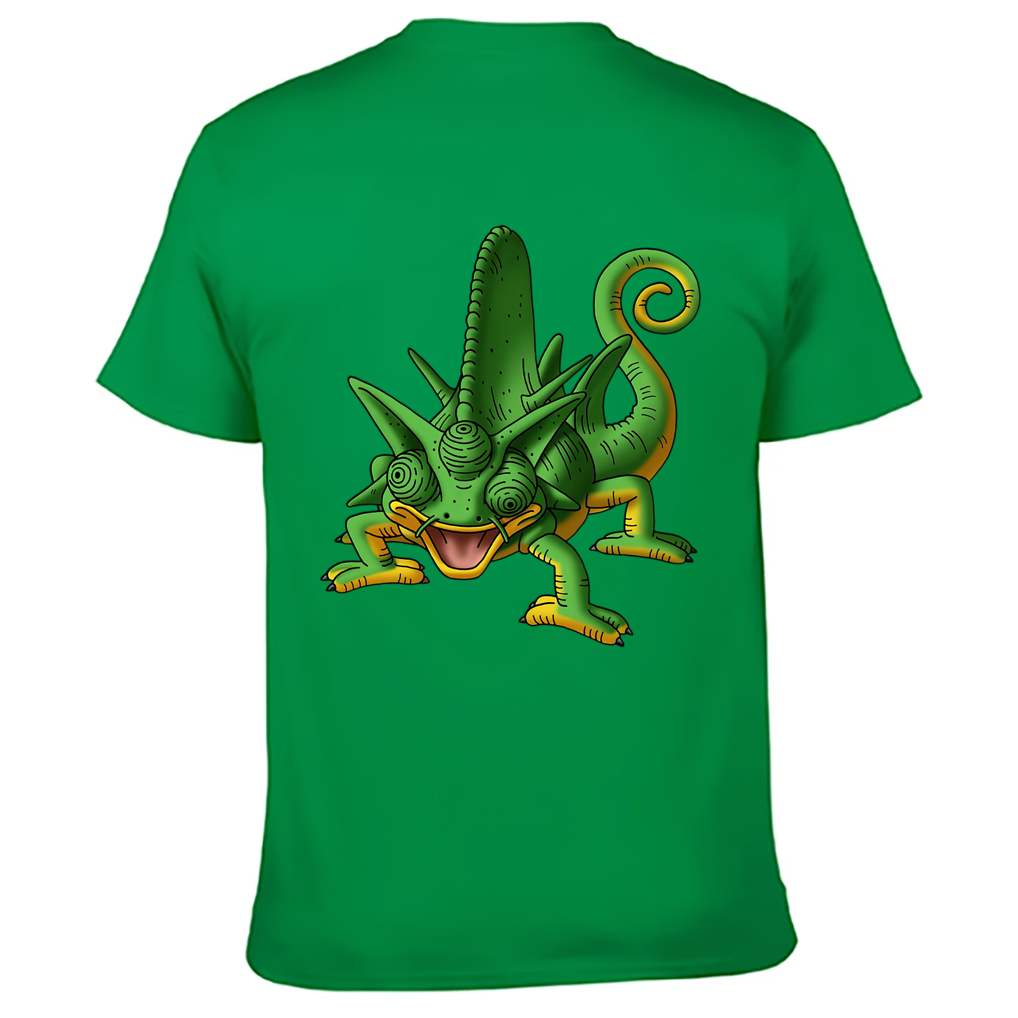 （画像用） ドラゴンクエスト Doragon Kuesuto Dragon Quest 綿100％ メンズ半袖Tシャツ（バックプリント） 通気性
