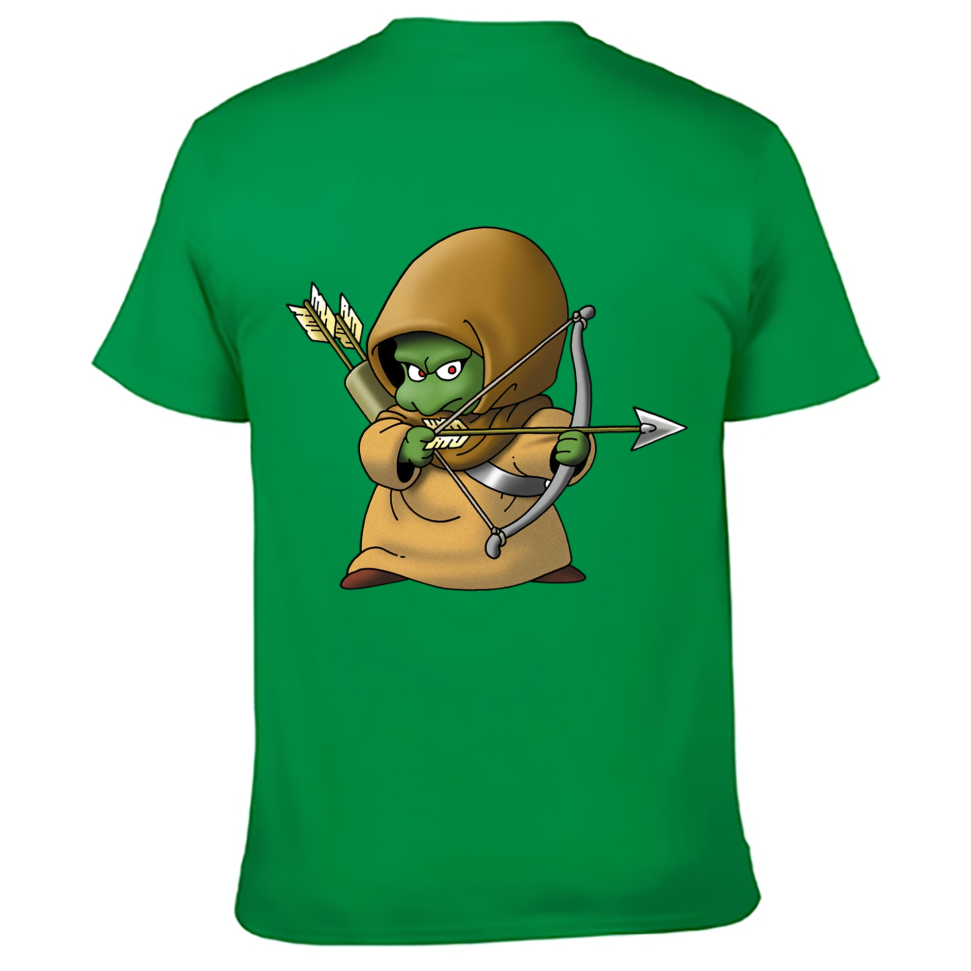 （画像用） ドラゴンクエスト Doragon Kuesuto Dragon Quest 綿100％ メンズ半袖Tシャツ（バックプリント） 通気性