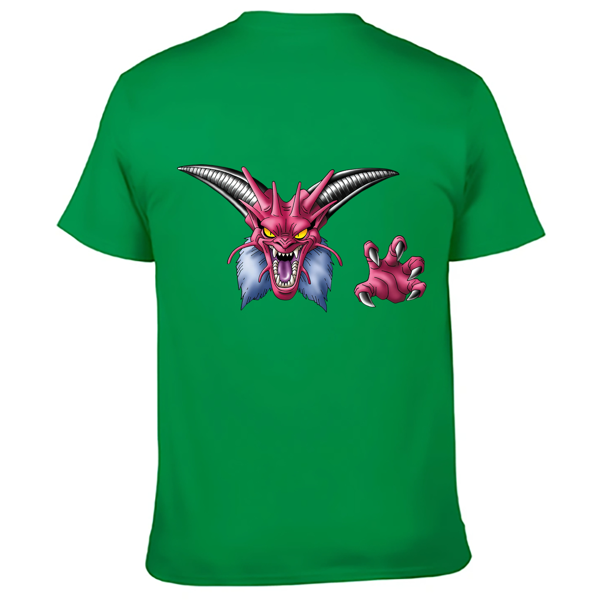 （画像用） ドラゴンクエスト Doragon Kuesuto Dragon Quest 綿100％ メンズ半袖Tシャツ（バックプリント） 通気性