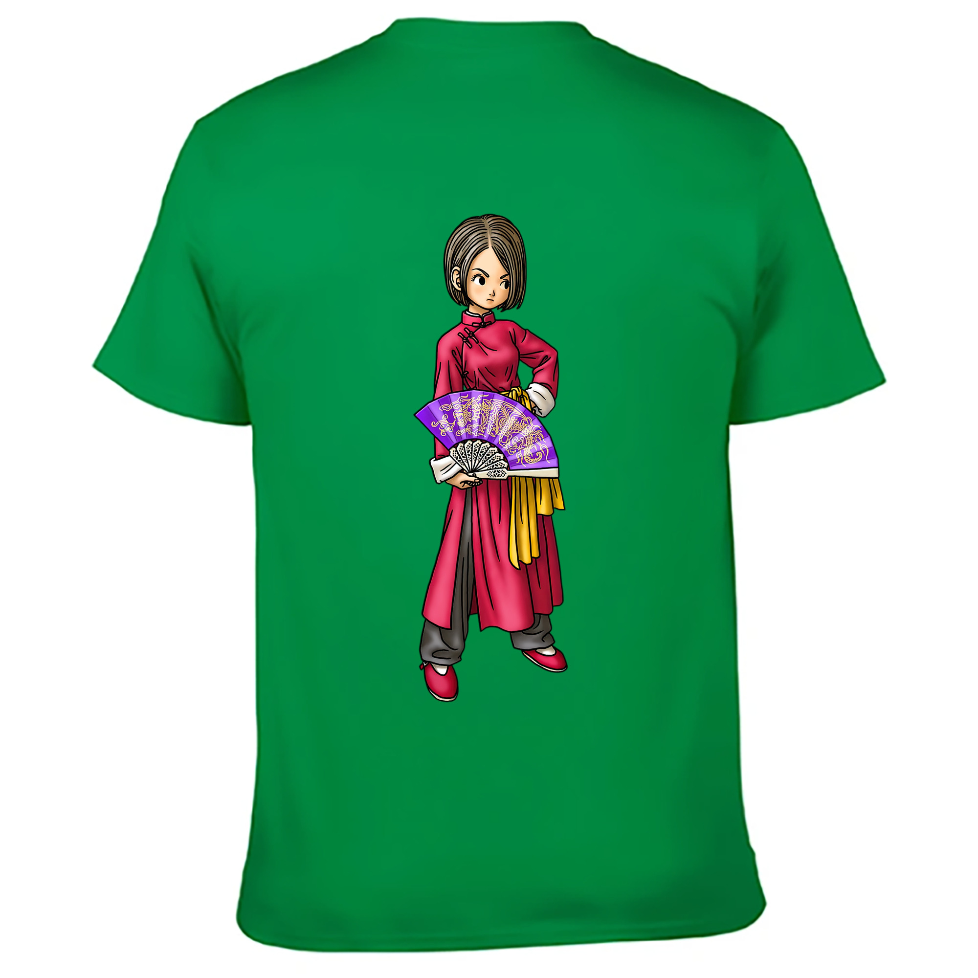 （画像用） ドラゴンクエスト Doragon Kuesuto Dragon Quest 綿100％ メンズ半袖Tシャツ（バックプリント） 通気性