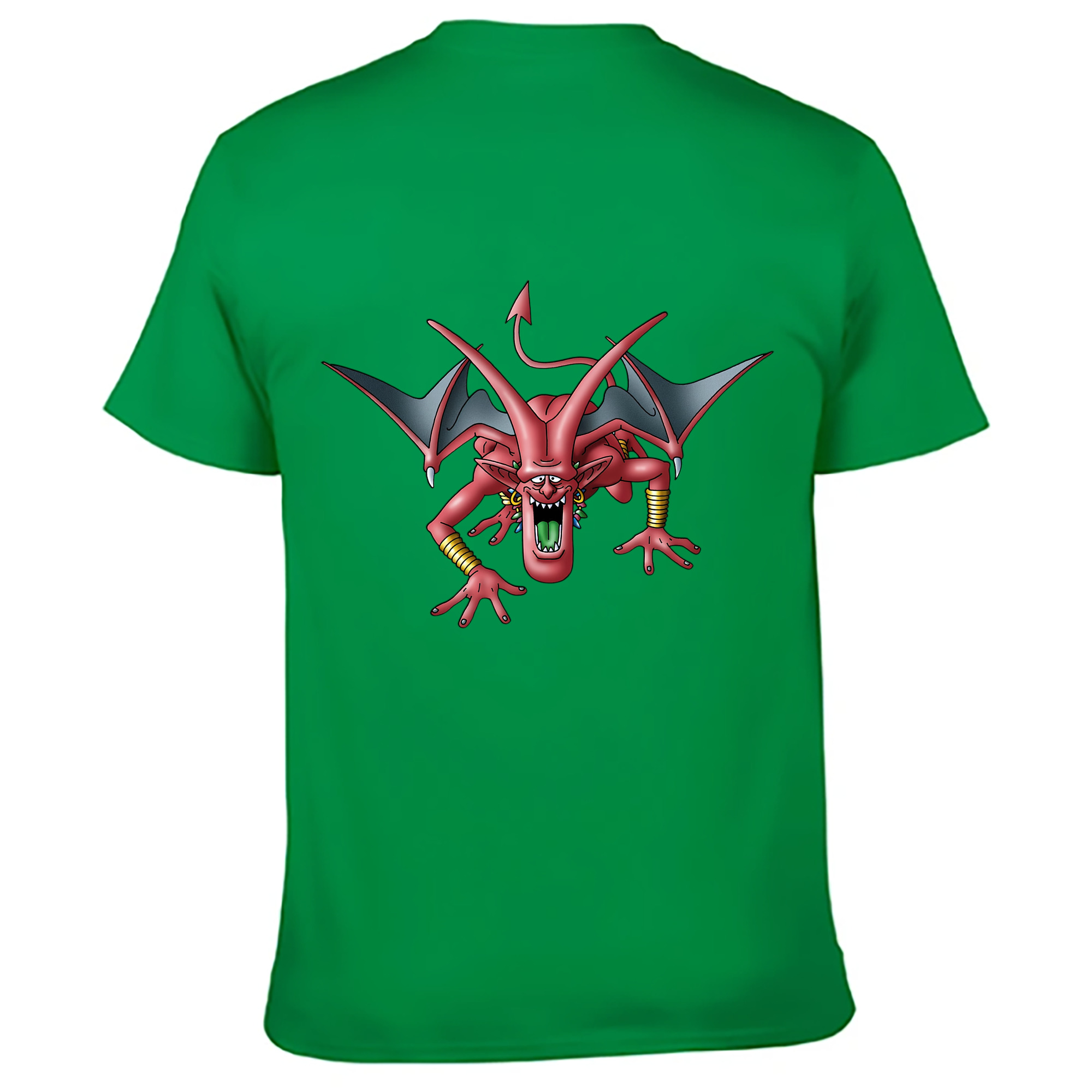 （画像用） ドラゴンクエスト Doragon Kuesuto Dragon Quest 綿100％ メンズ半袖Tシャツ（バックプリント） 通気性