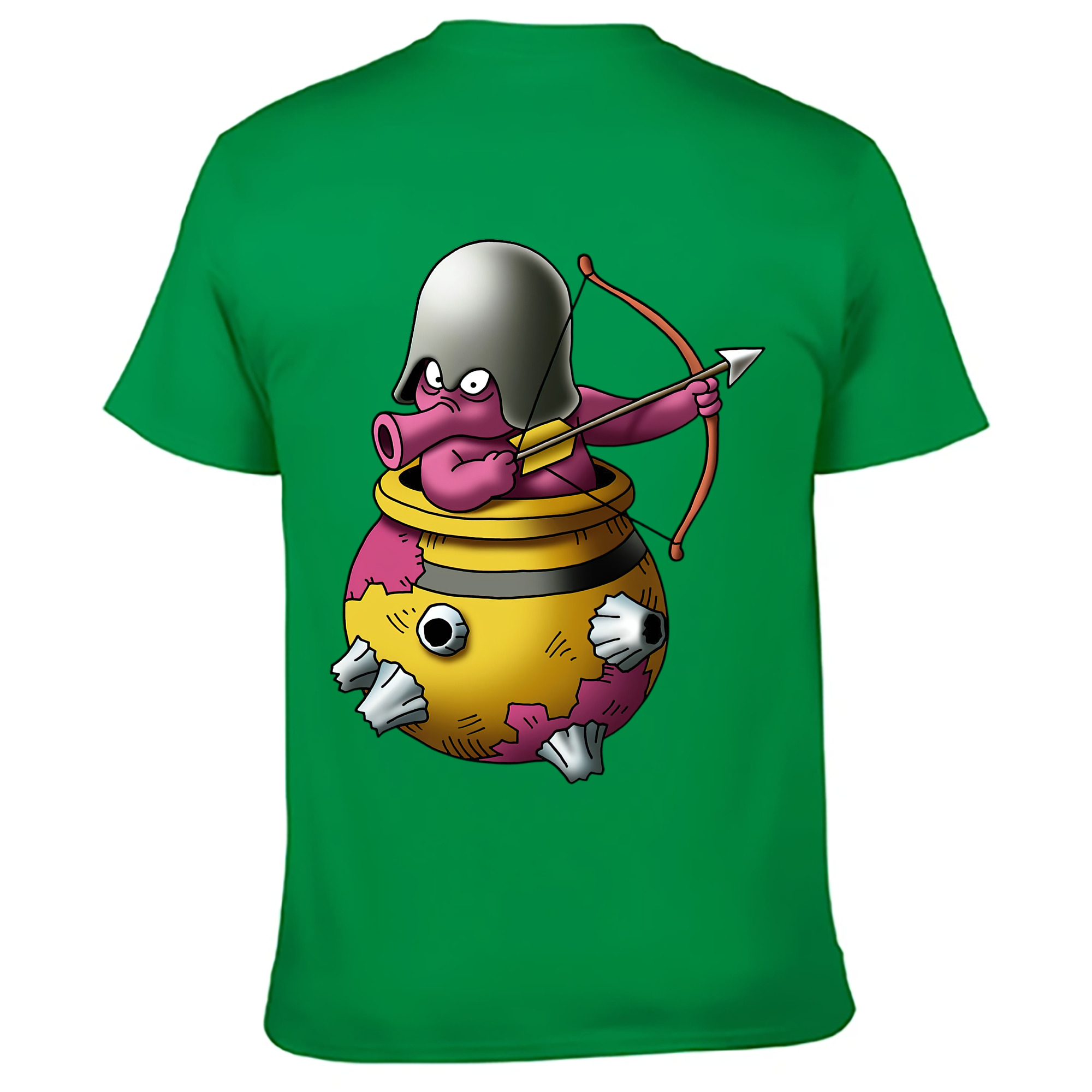 （画像用） ドラゴンクエスト Doragon Kuesuto Dragon Quest 綿100％ メンズ半袖Tシャツ（バックプリント） 通気性