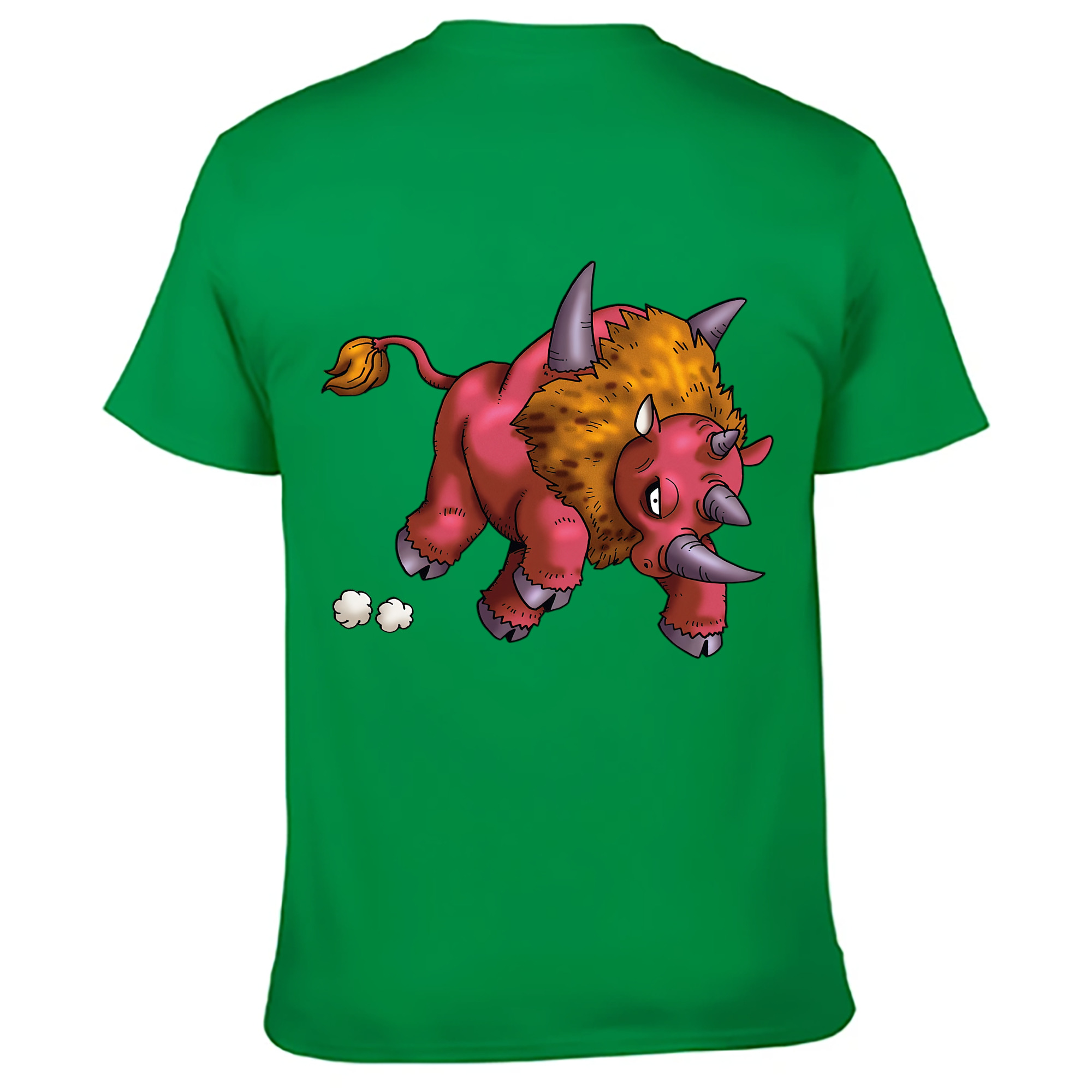 （画像用） ドラゴンクエスト Doragon Kuesuto Dragon Quest 綿100％ メンズ半袖Tシャツ（バックプリント） 通気性