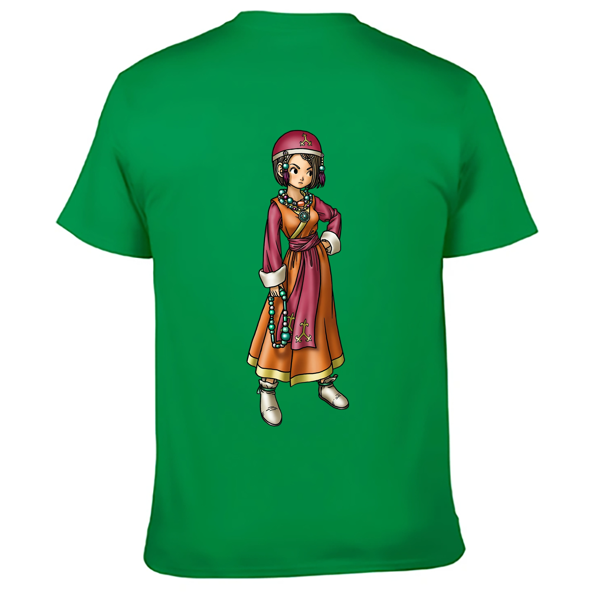 （画像用） ドラゴンクエスト Doragon Kuesuto Dragon Quest 綿100％ メンズ半袖Tシャツ（バックプリント） 通気性