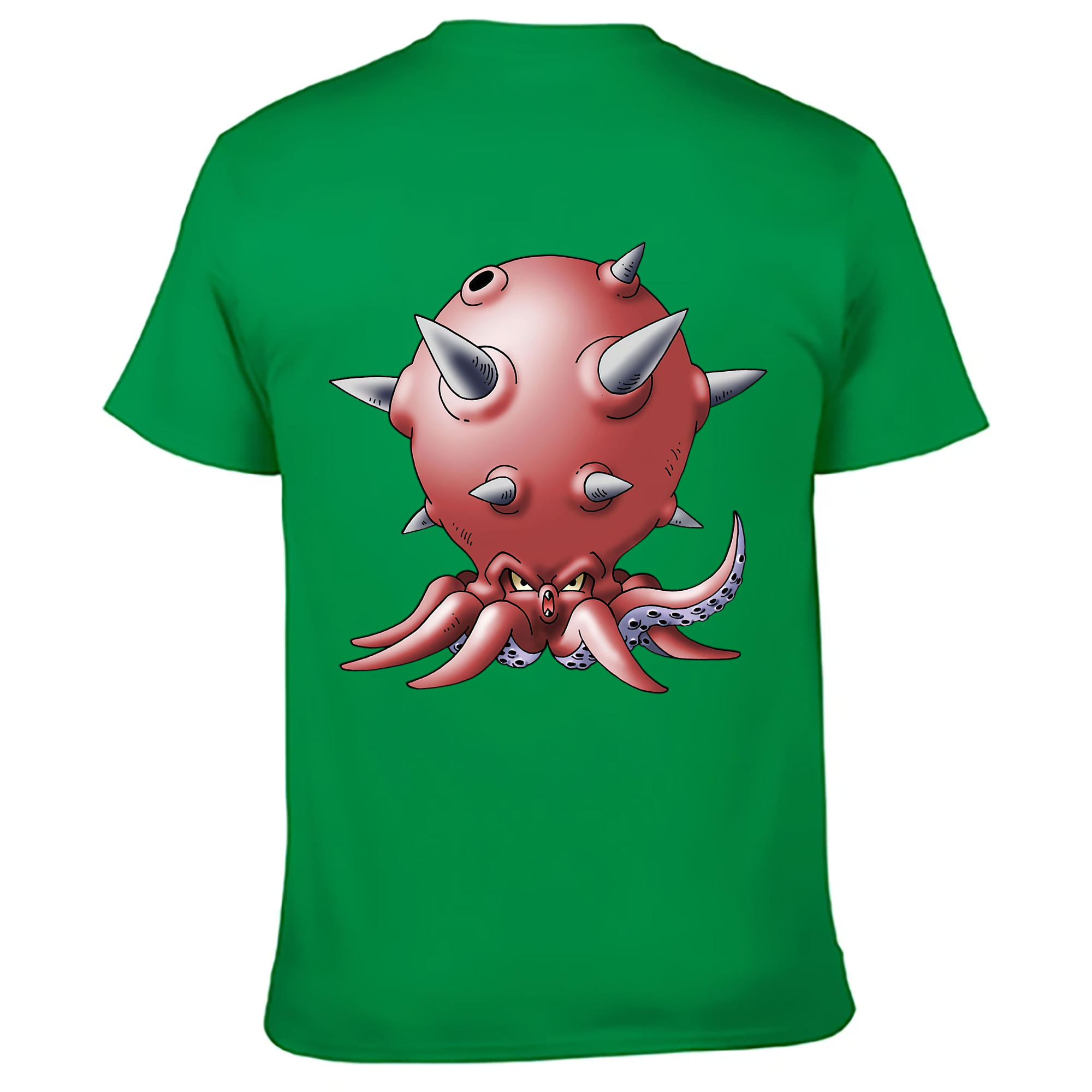 （画像用） ドラゴンクエスト Doragon Kuesuto Dragon Quest 綿100％ メンズ半袖Tシャツ（バックプリント） 通気性