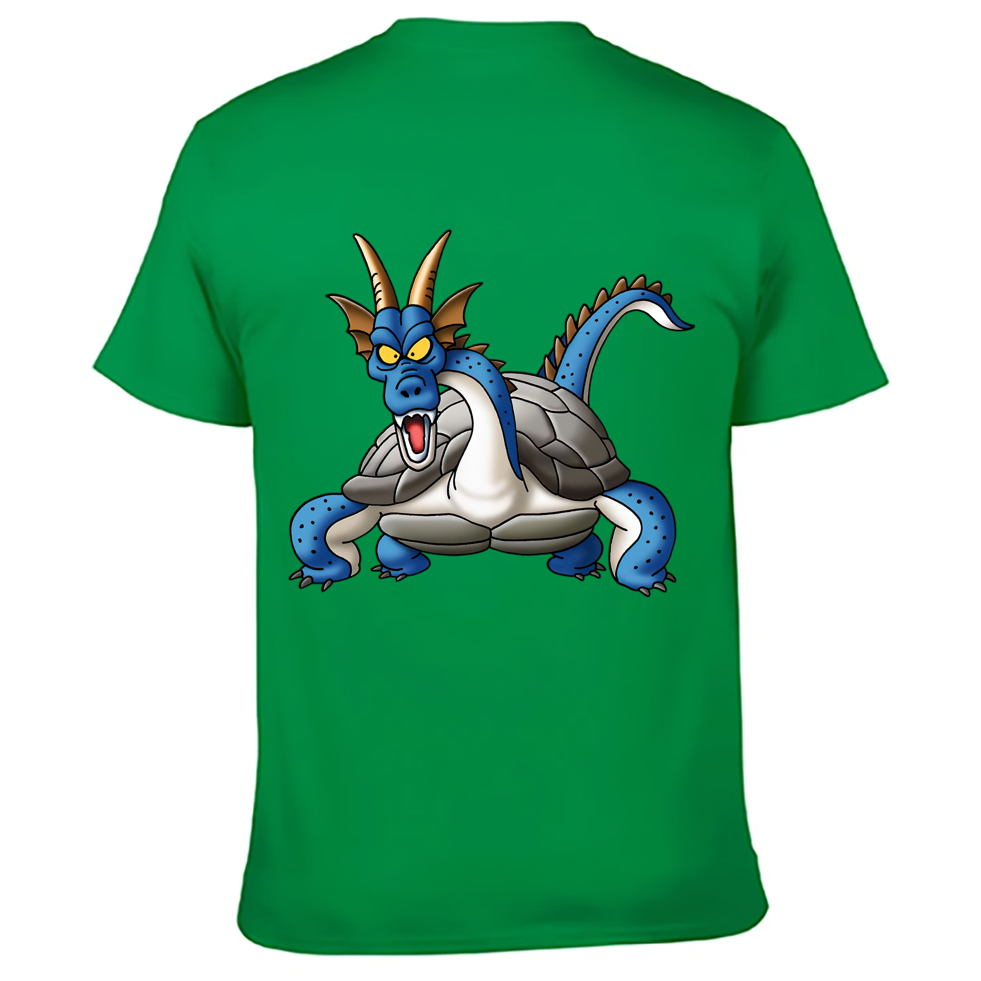（画像用） ドラゴンクエスト Doragon Kuesuto Dragon Quest 綿100％ メンズ半袖Tシャツ（バックプリント） 通気性
