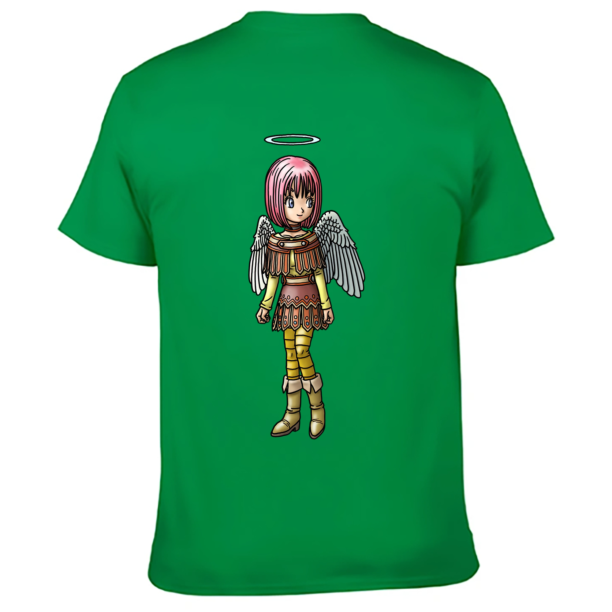 （画像用） ドラゴンクエスト Doragon Kuesuto Dragon Quest 綿100％ メンズ半袖Tシャツ（バックプリント） 通気性