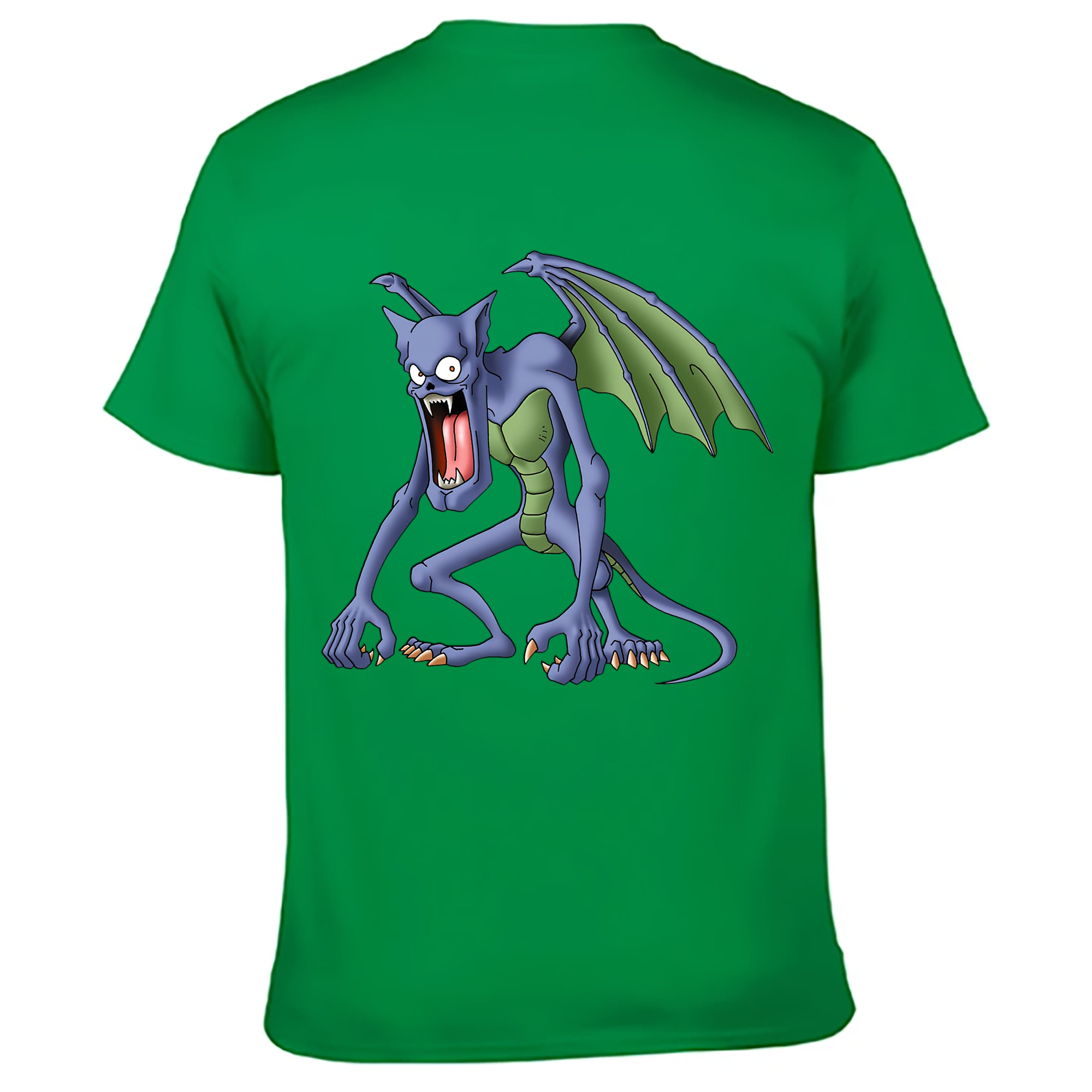 （画像用） ドラゴンクエスト Doragon Kuesuto Dragon Quest 綿100％ メンズ半袖Tシャツ（バックプリント） 通気性