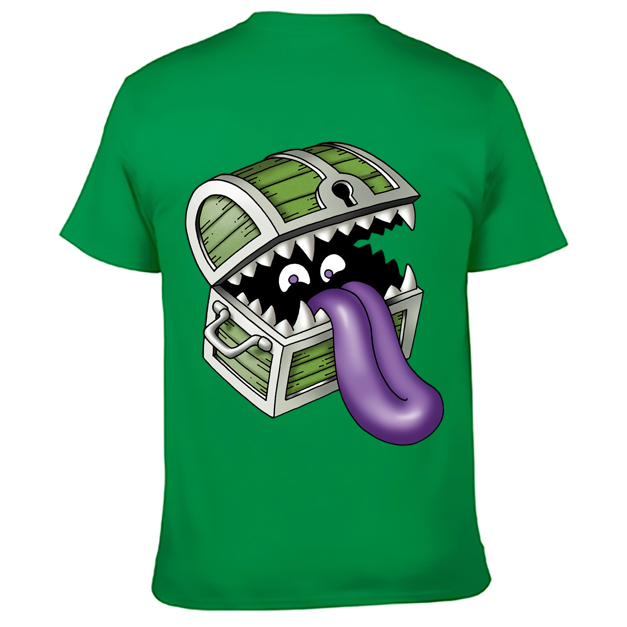 （画像用） ドラゴンクエスト Doragon Kuesuto Dragon Quest 綿100％ メンズ半袖Tシャツ（バックプリント） 通気性