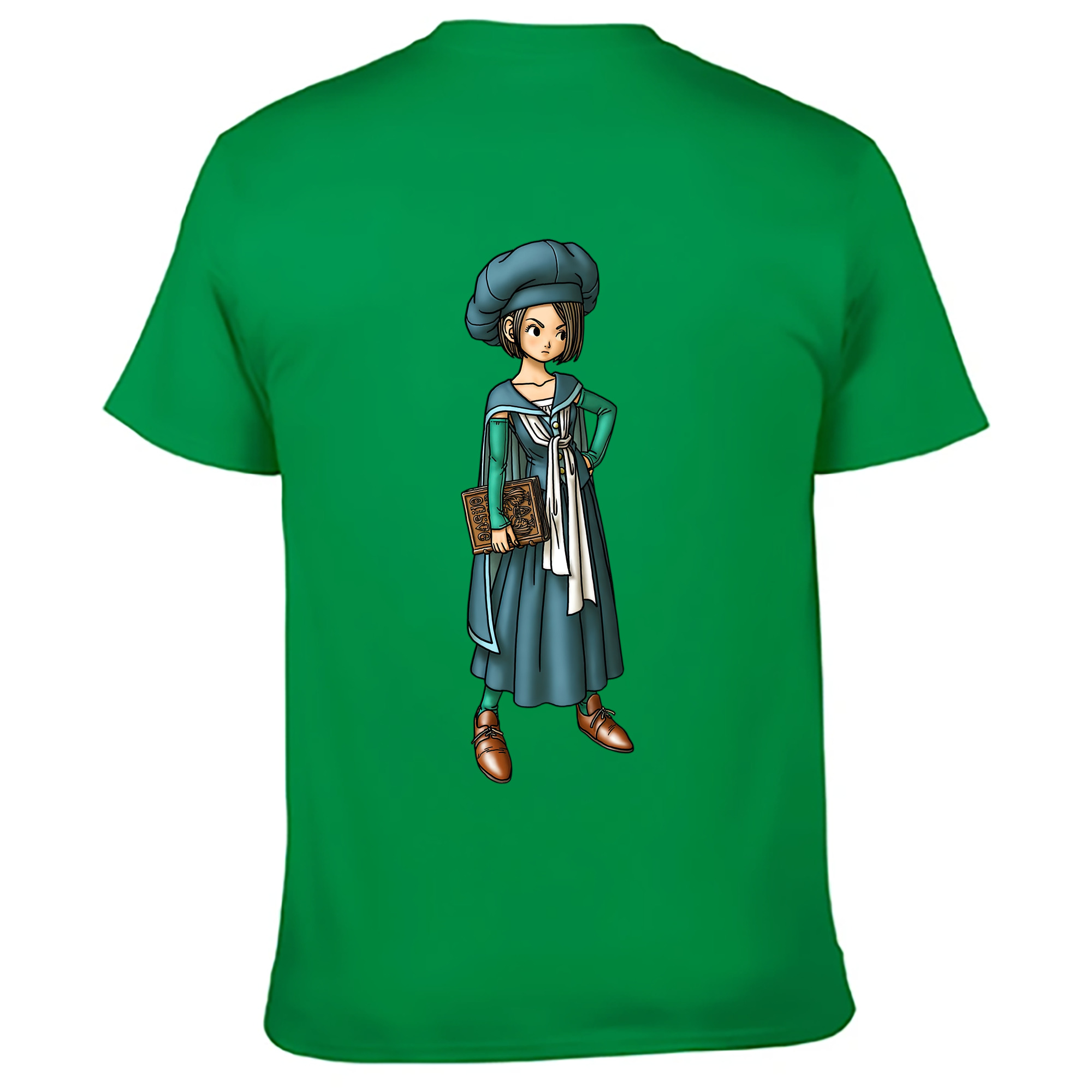 （画像用） ドラゴンクエスト Doragon Kuesuto Dragon Quest 綿100％ メンズ半袖Tシャツ（バックプリント） 通気性